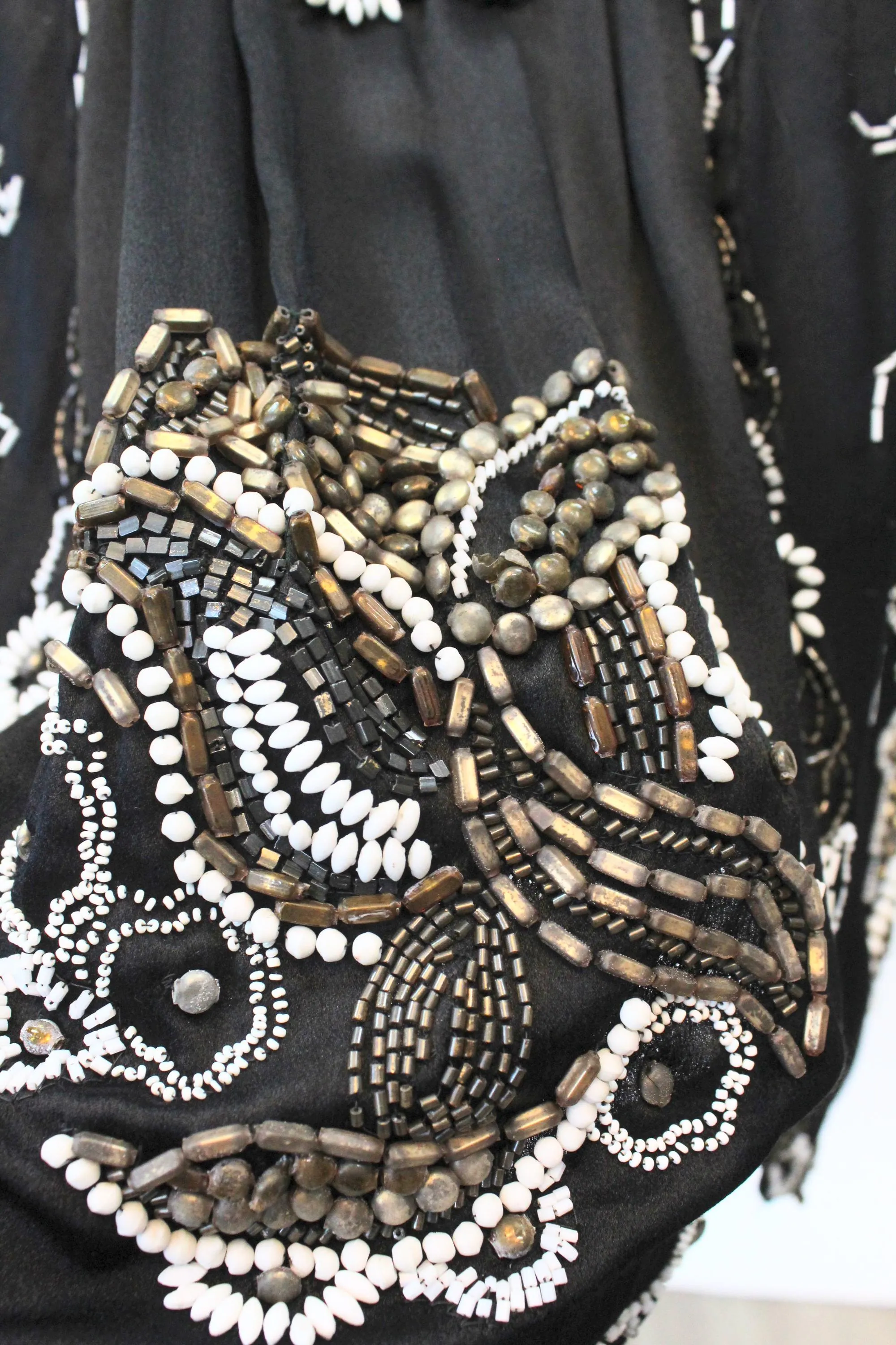 1920s PRISTINE multi beaded silk dress small medium | new fall winter