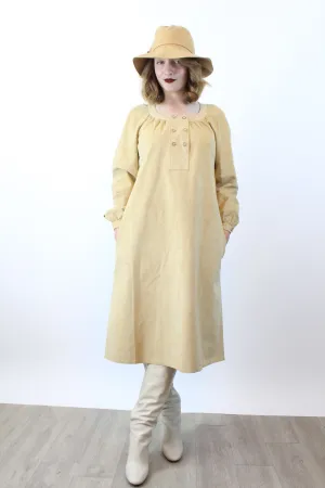 1970s 1975 documented GEOFFREY BEENE ultrasuede dress medium | new fall