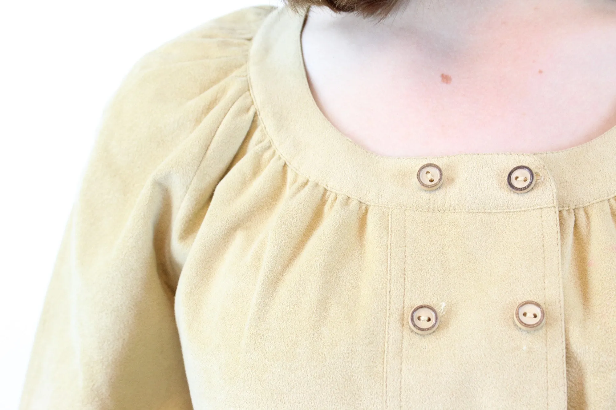 1970s 1975 documented GEOFFREY BEENE ultrasuede dress medium | new fall