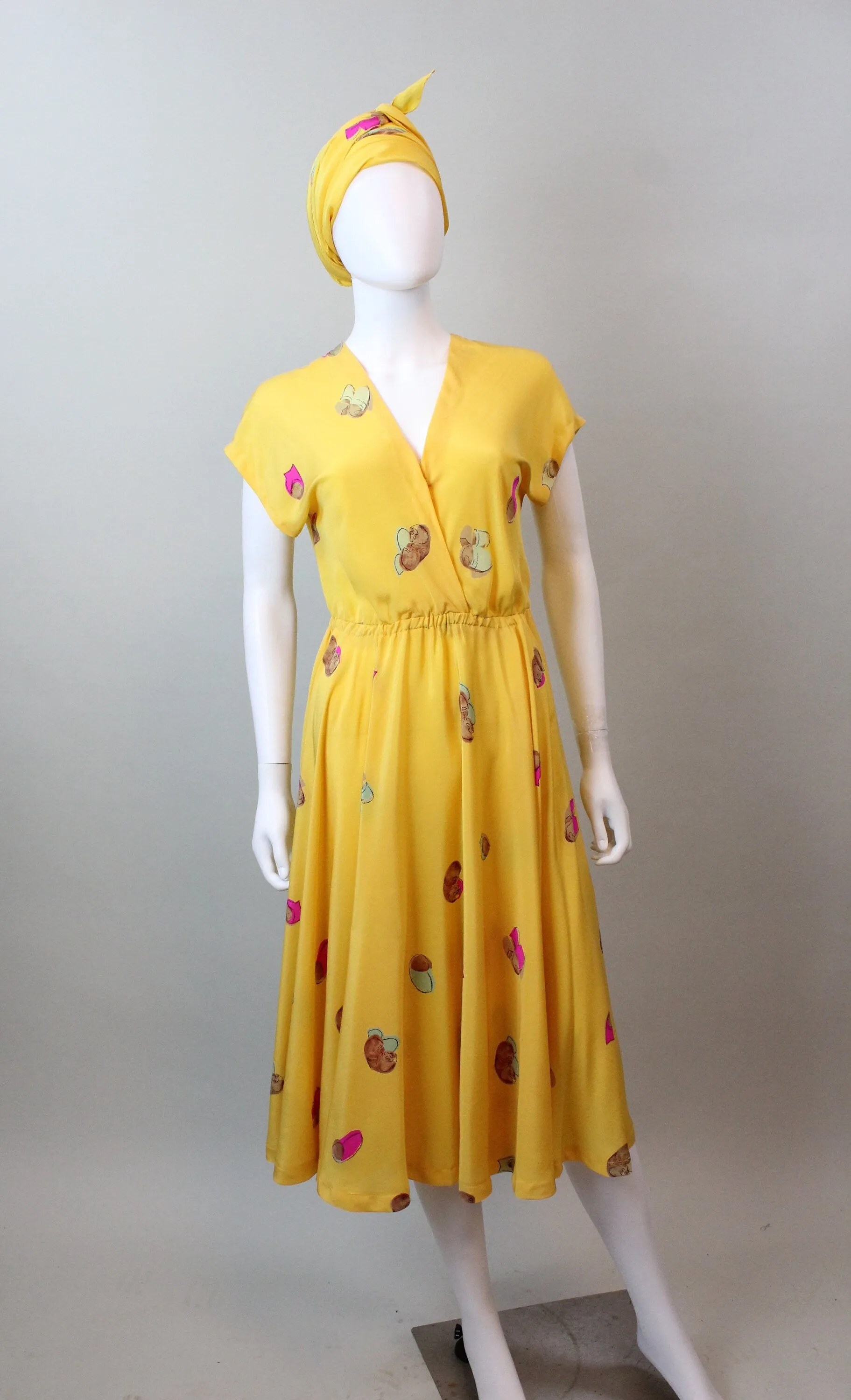 1970s HALSTON silk dress small medium | new spring summer