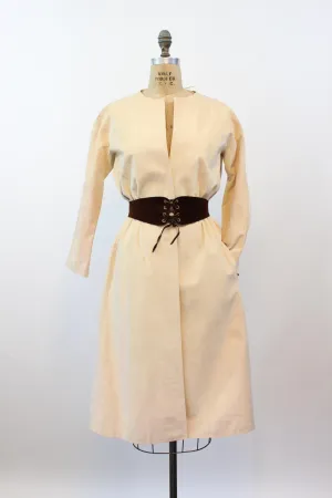 1970s HALSTON wrap dress ultrasuede small medium | new fall winter