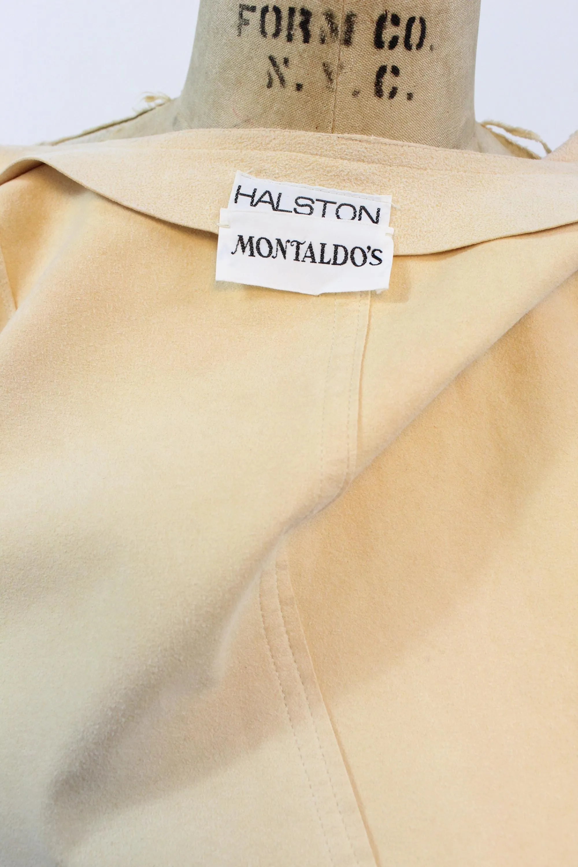 1970s HALSTON wrap dress ultrasuede small medium | new fall winter