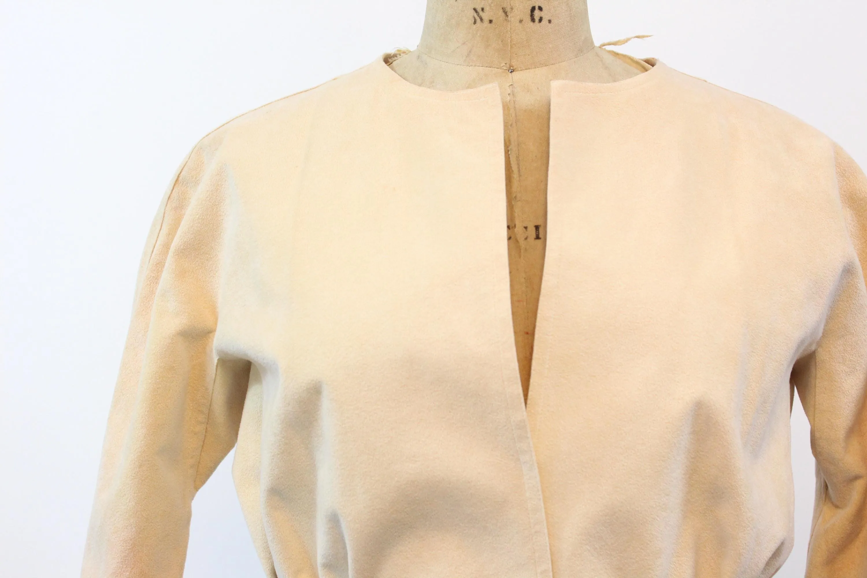 1970s HALSTON wrap dress ultrasuede small medium | new fall winter