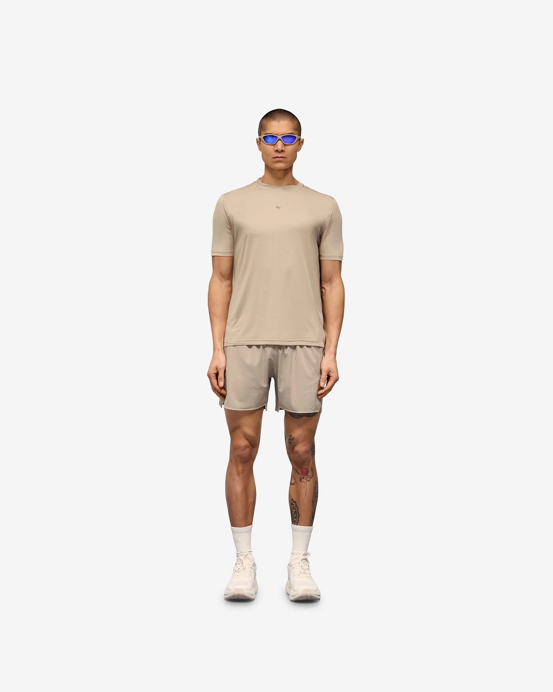 247 Contour Run T-Shirt - Pebble