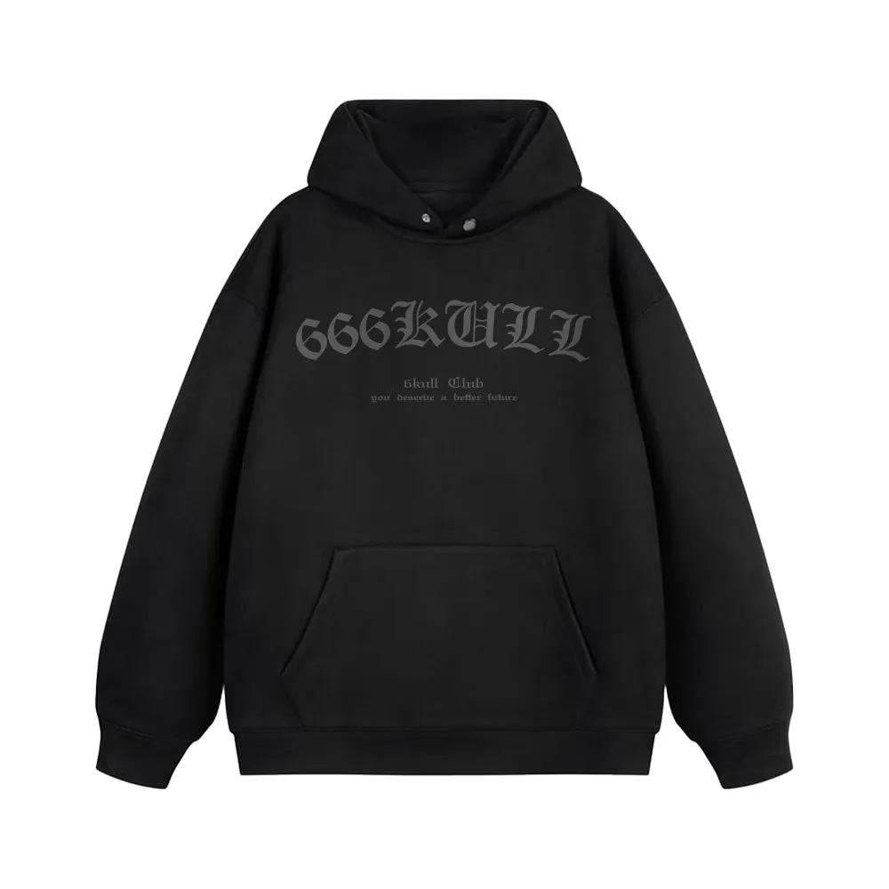 6Kull Retro Bone Wings Design Hoodie