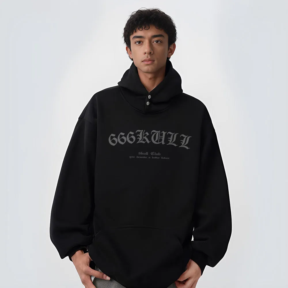 6Kull Retro Bone Wings Design Hoodie