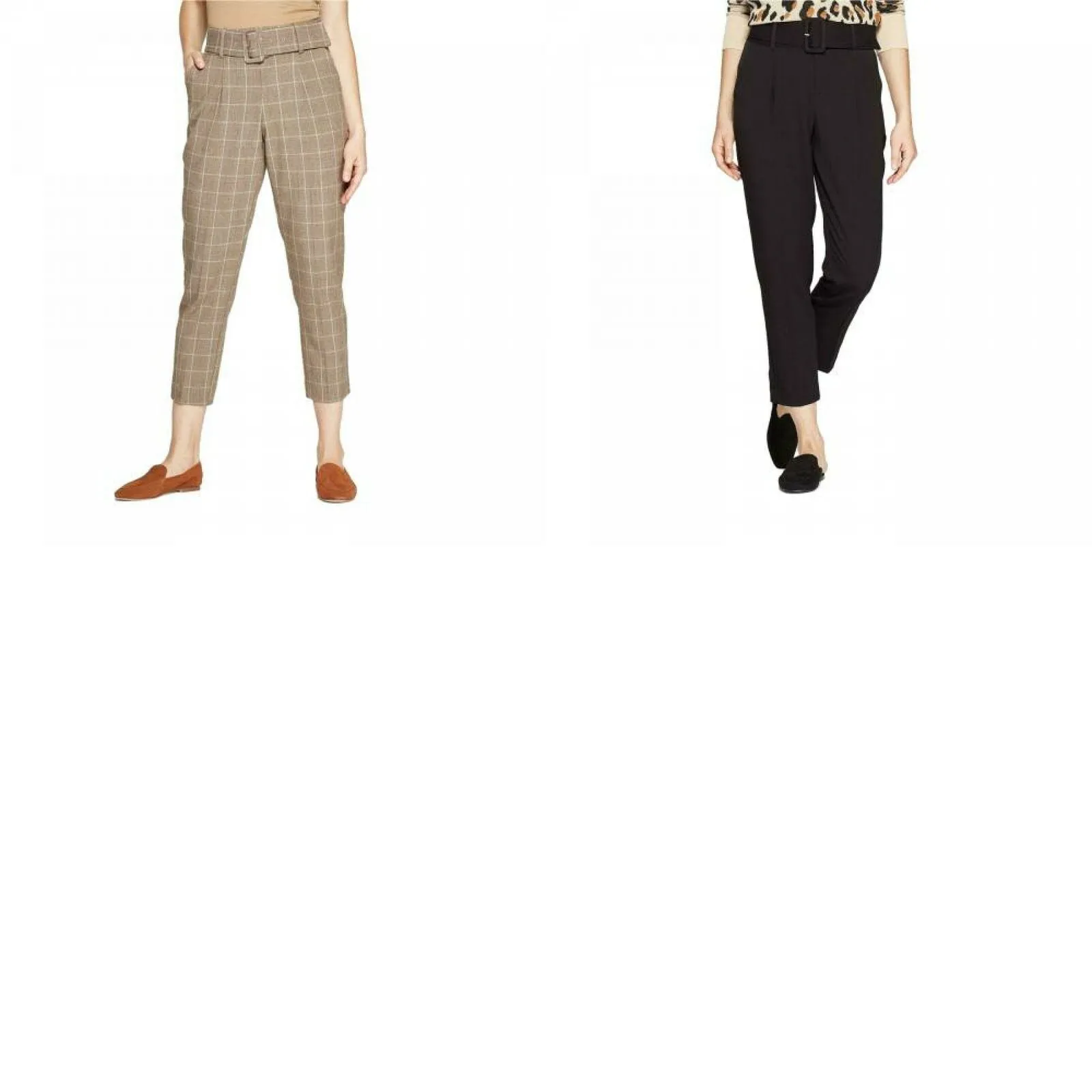 A New Day Women's Mid Rise Belted Trousers