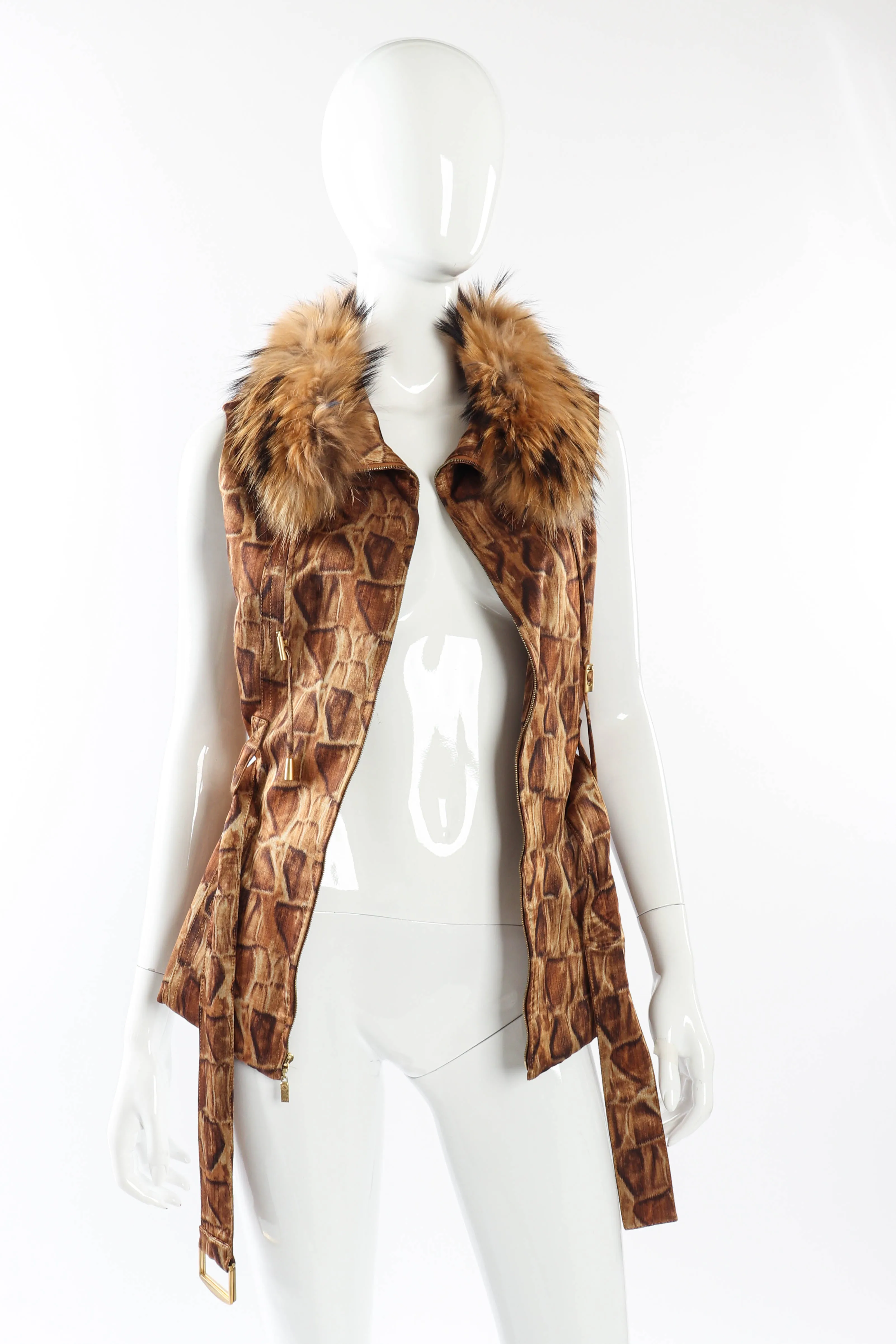 Animal Print Fur Vest