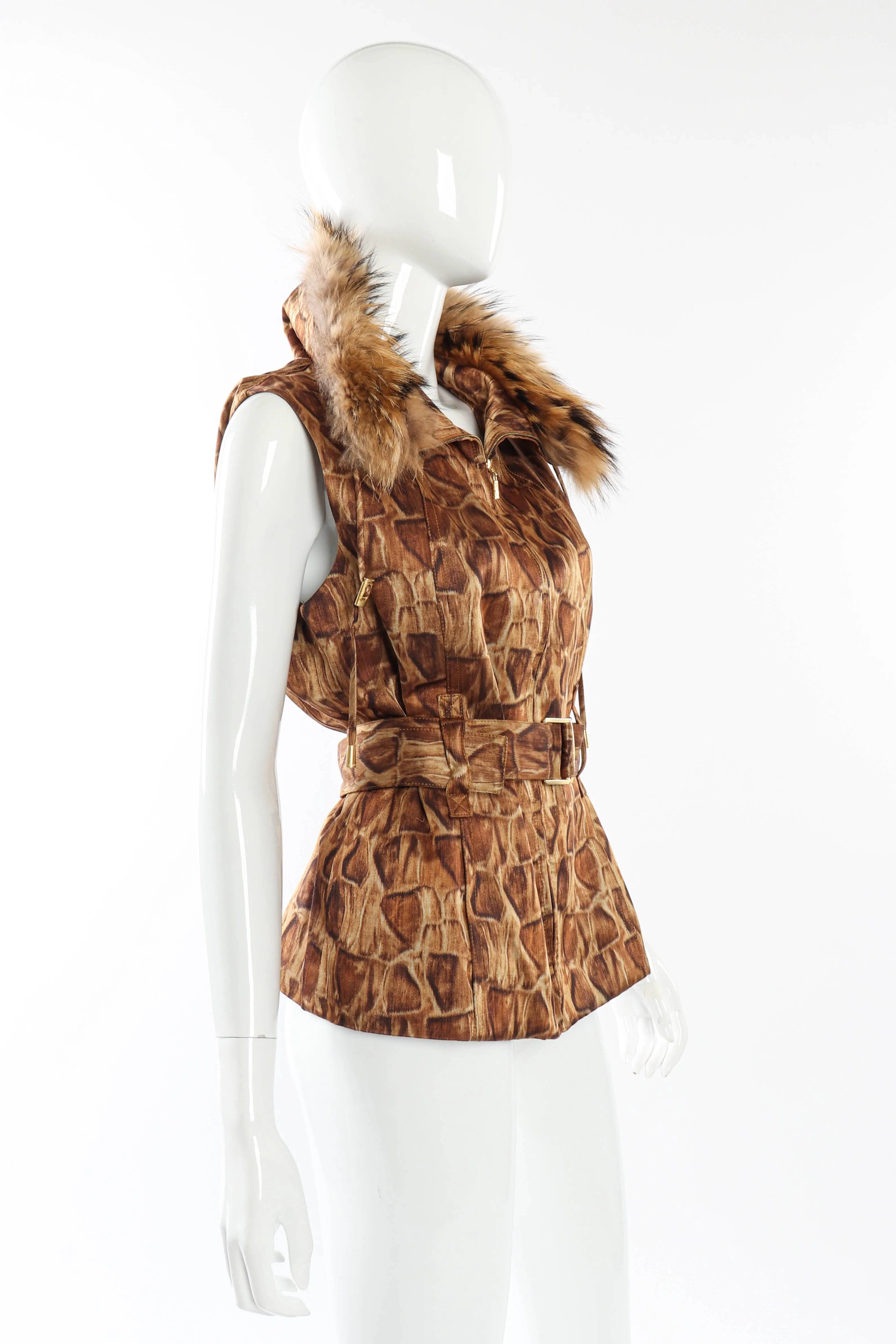 Animal Print Fur Vest