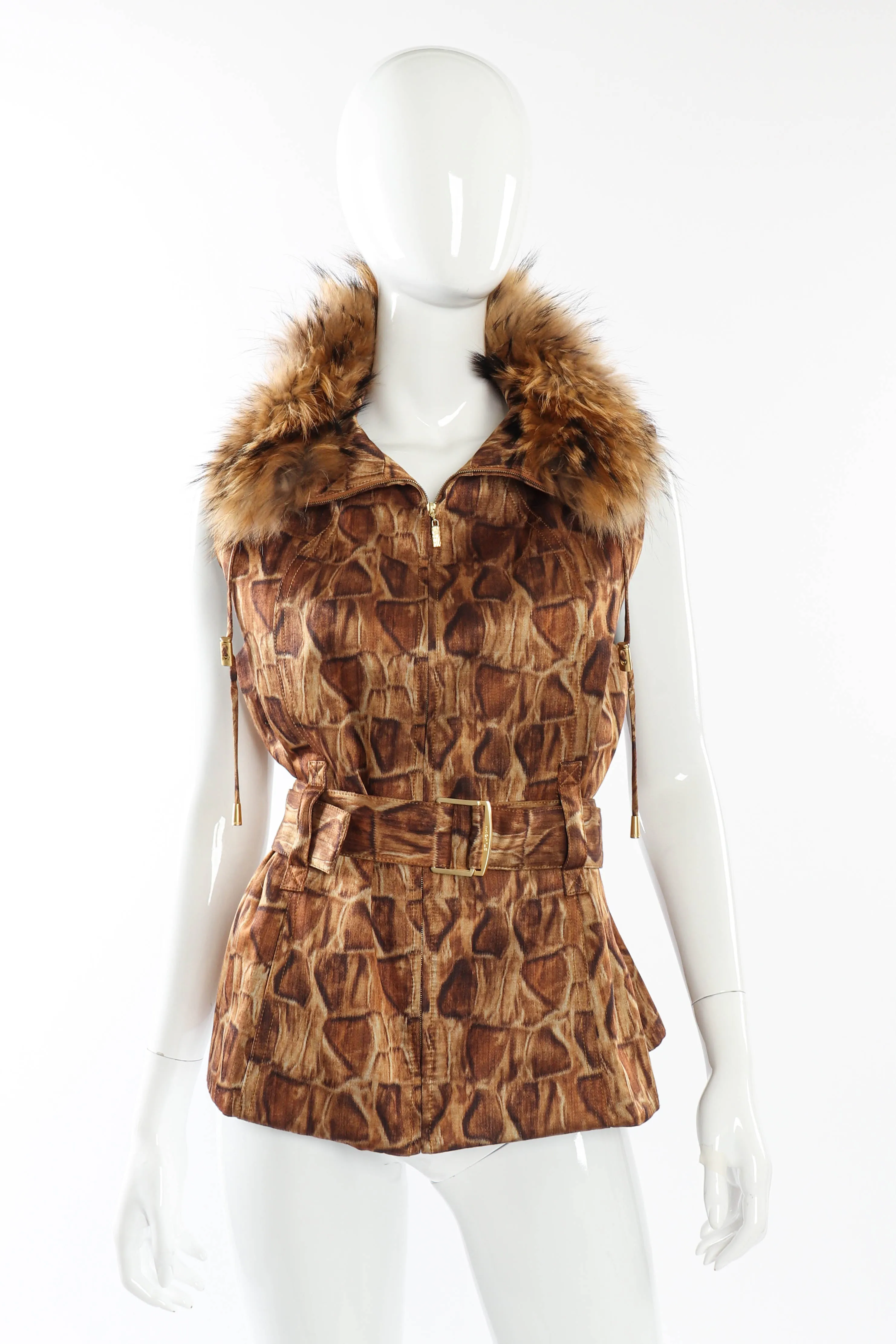Animal Print Fur Vest