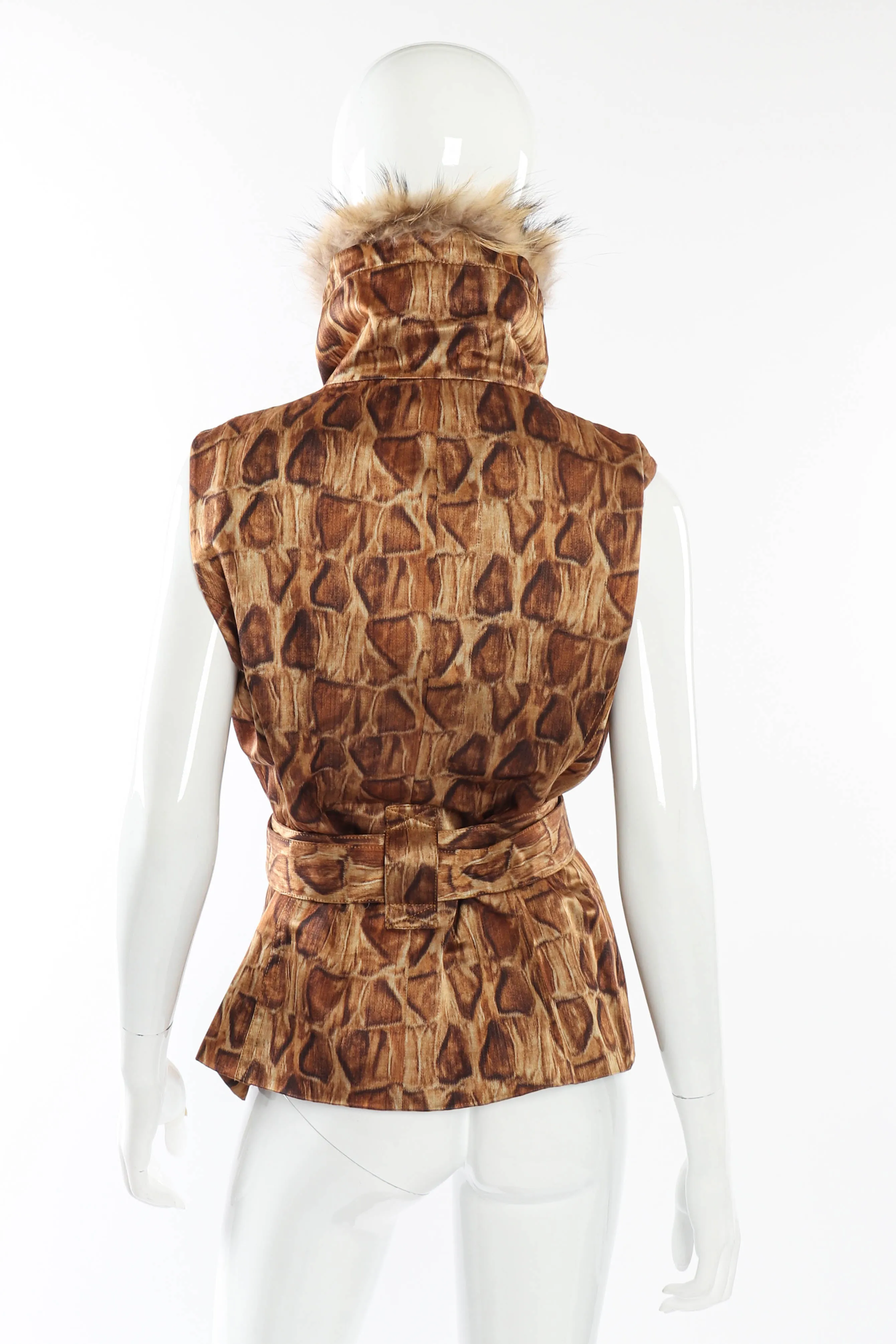 Animal Print Fur Vest