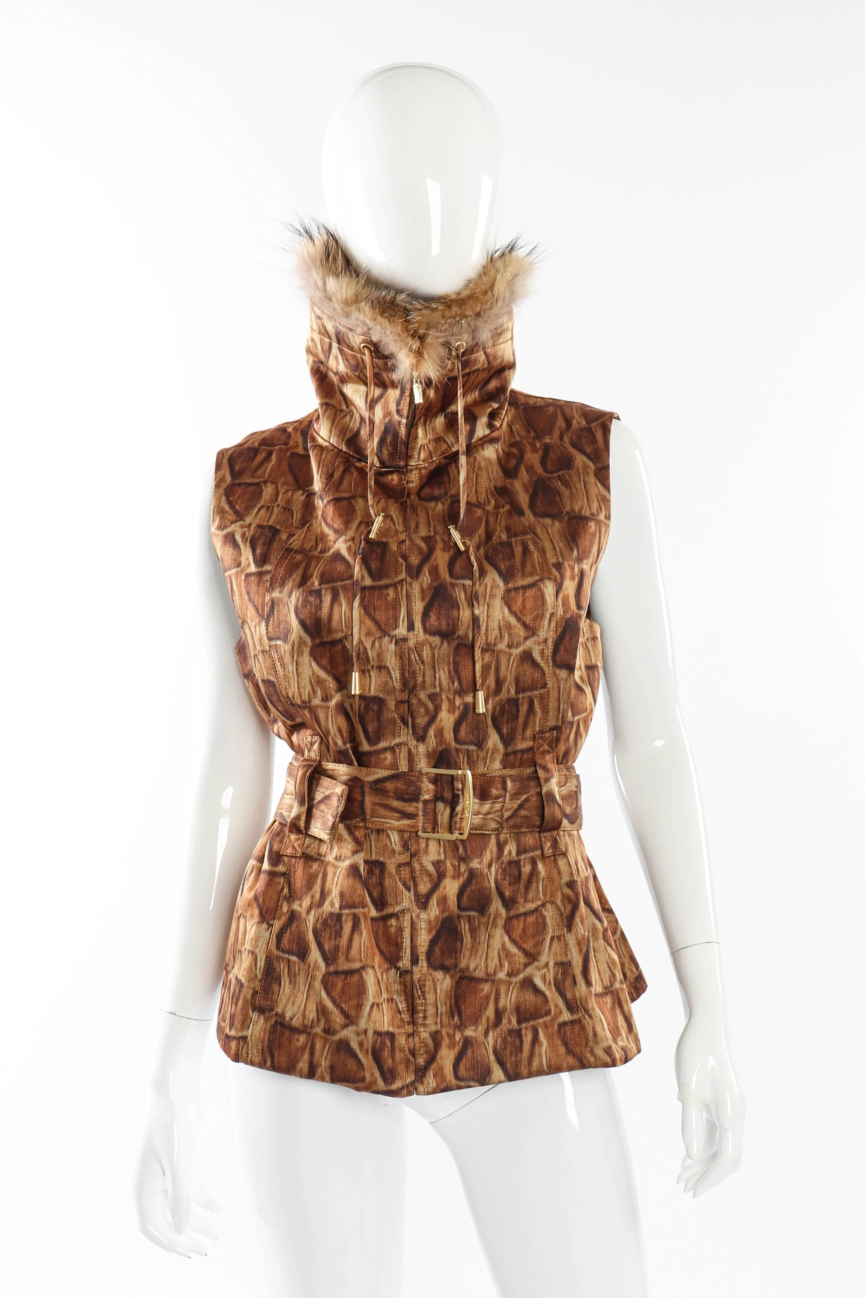 Animal Print Fur Vest