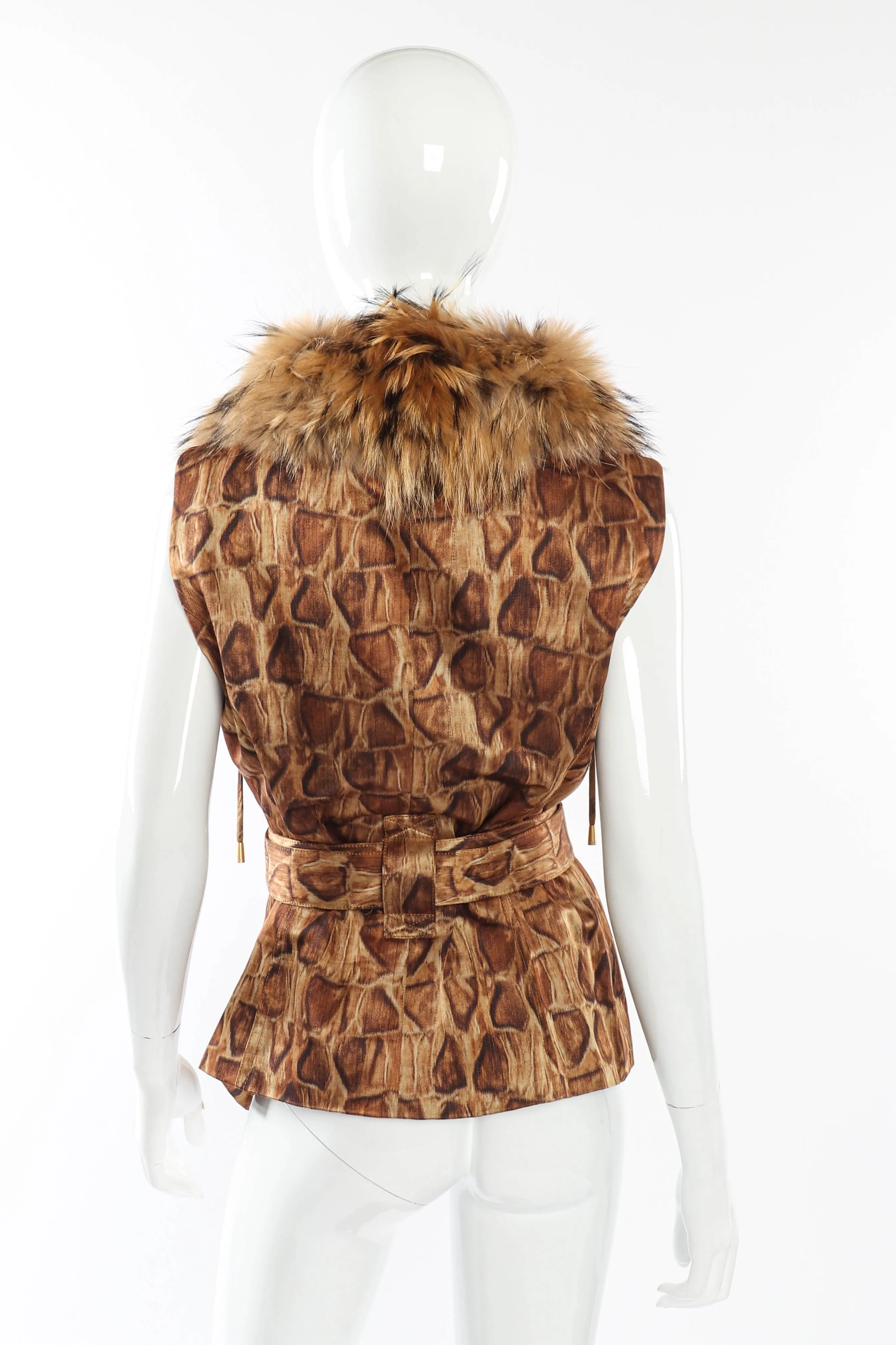 Animal Print Fur Vest