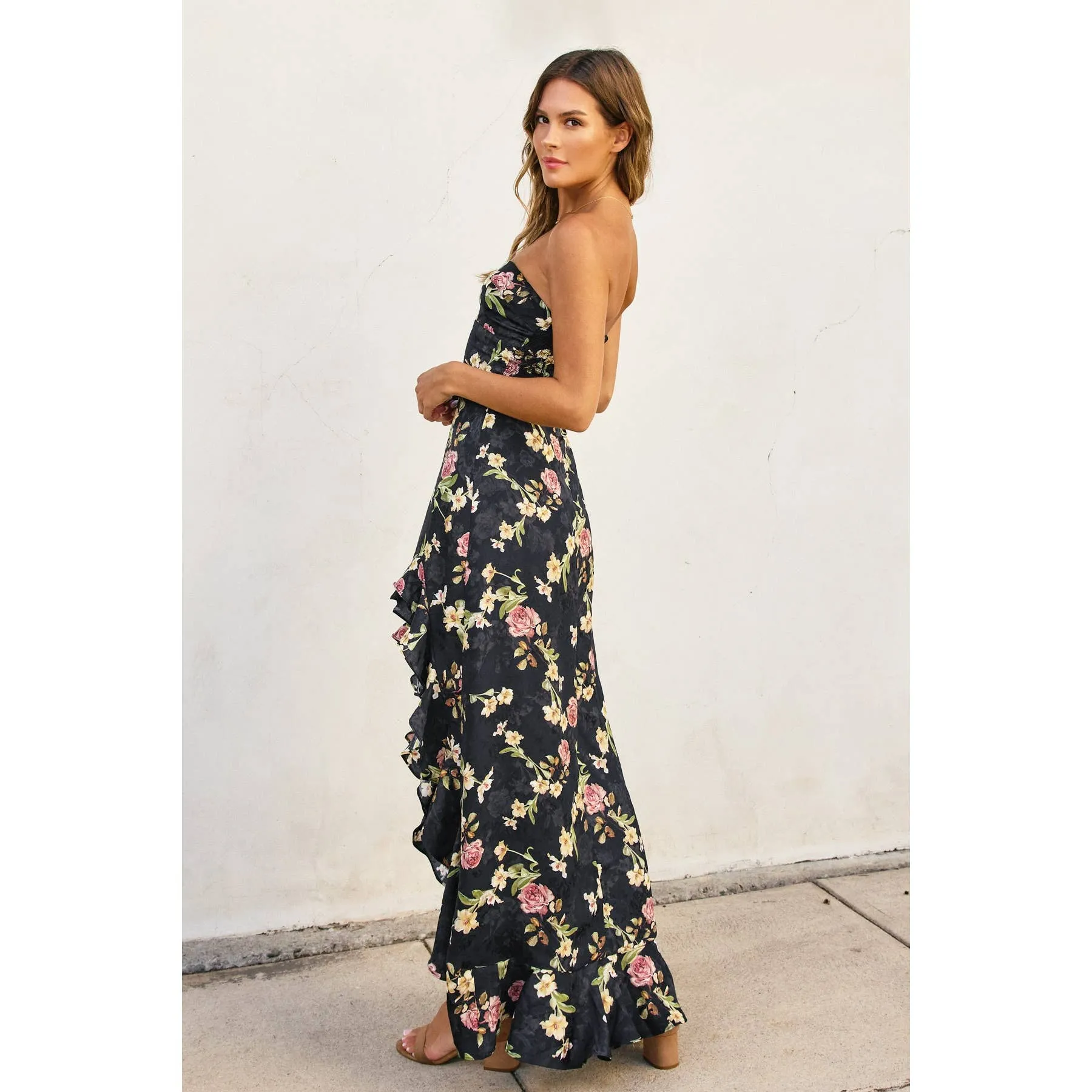 Asymmetrical Hem Maxi Dress