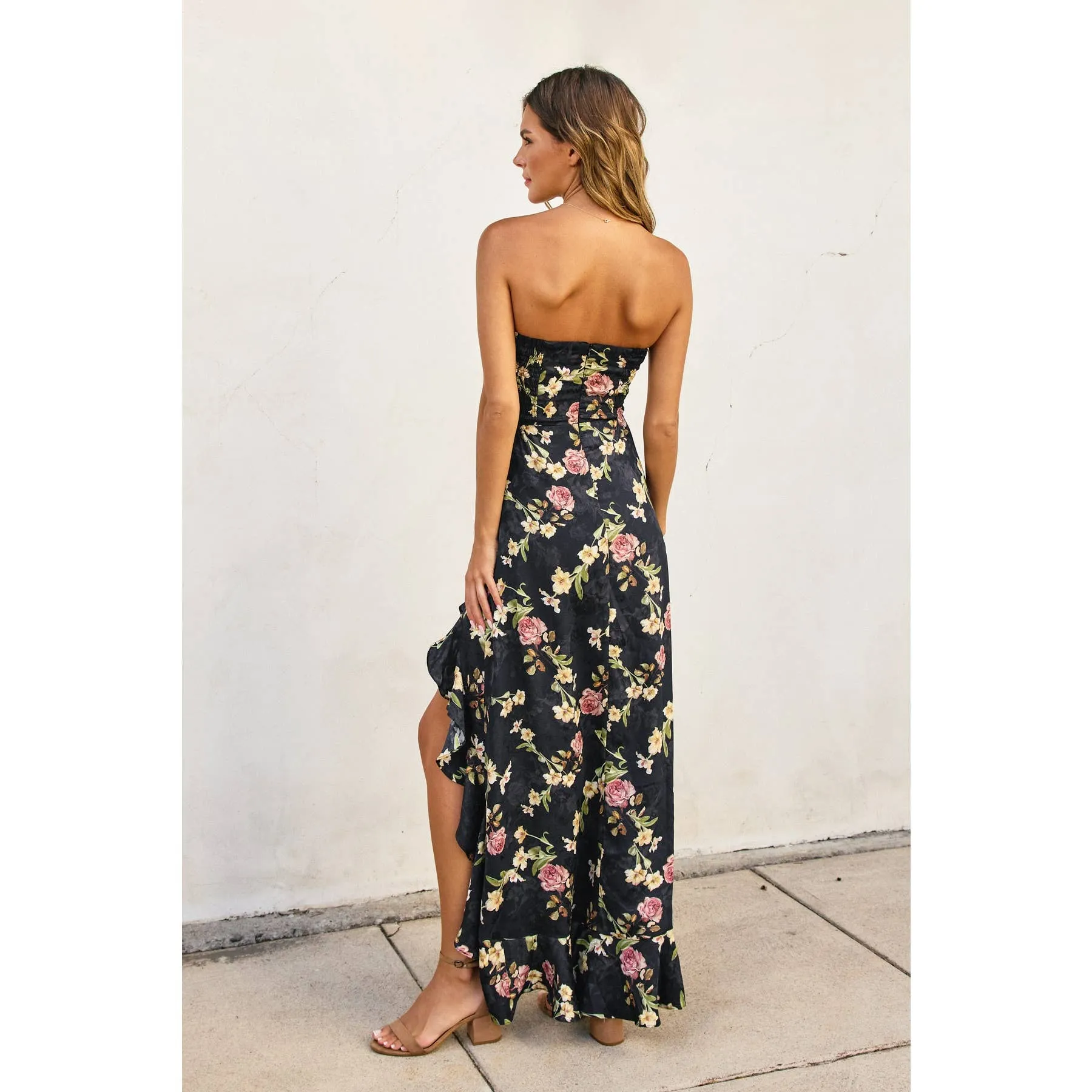 Asymmetrical Hem Maxi Dress