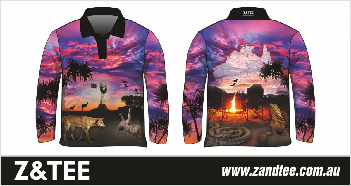 Australian | Camping Pink Fishing Shirt ★Pre-Order★
