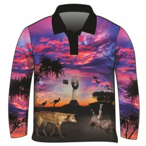 Australian | Camping Pink Fishing Shirt ★Pre-Order★