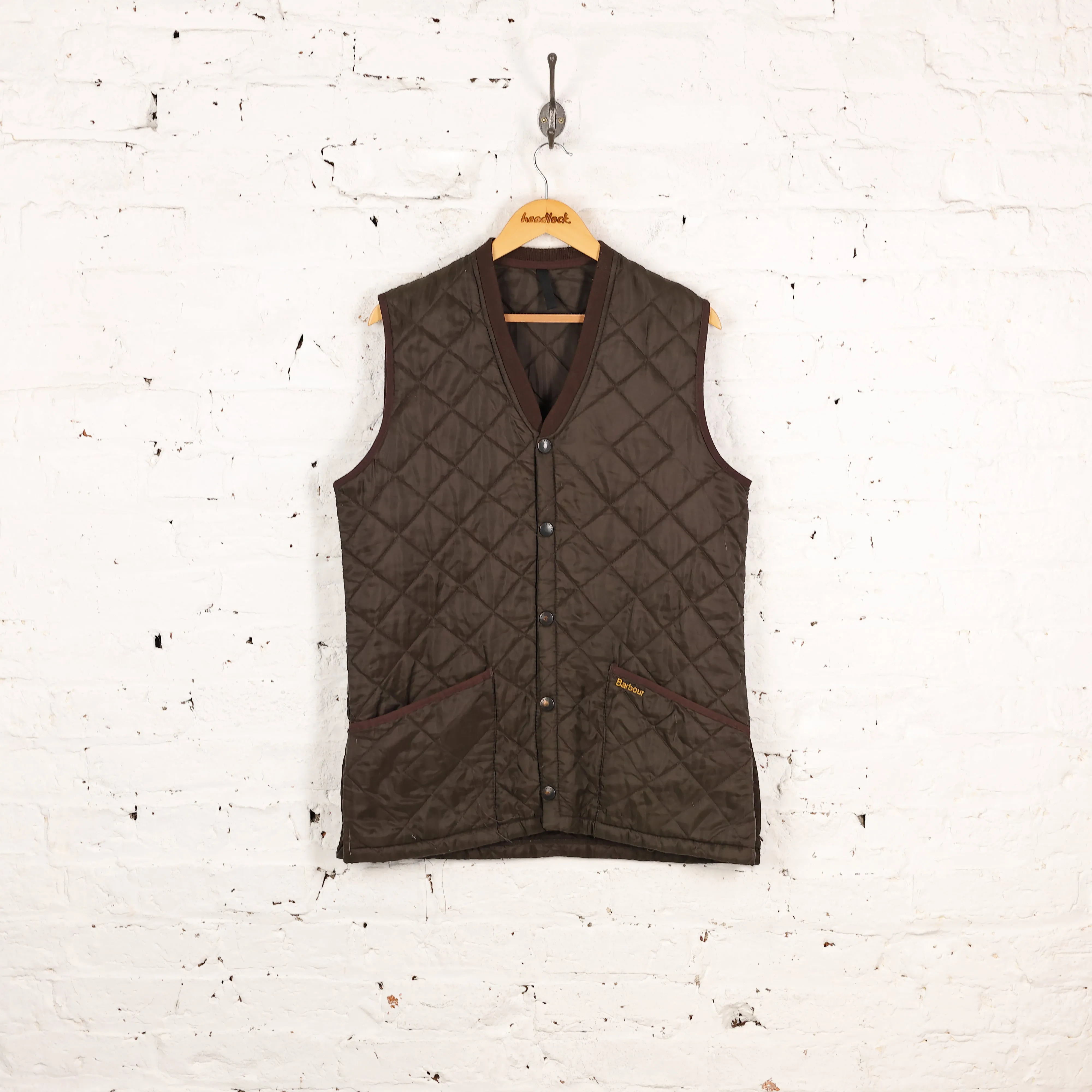 Barbour Liddesdale Quilted Gilet Jacket - Brown - M