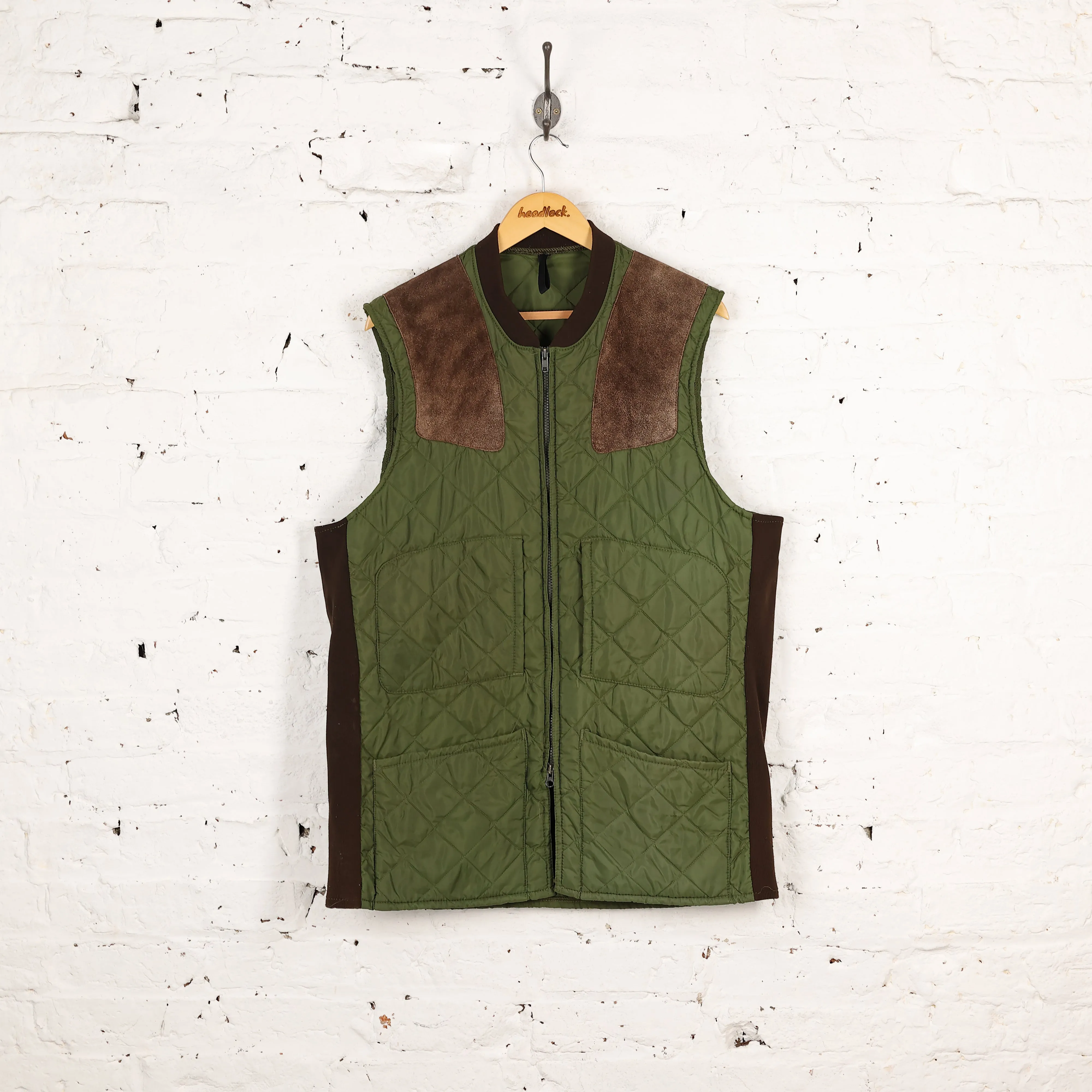 Barbour Quilted Gilet Bodywarmer Jacket - Green - XL