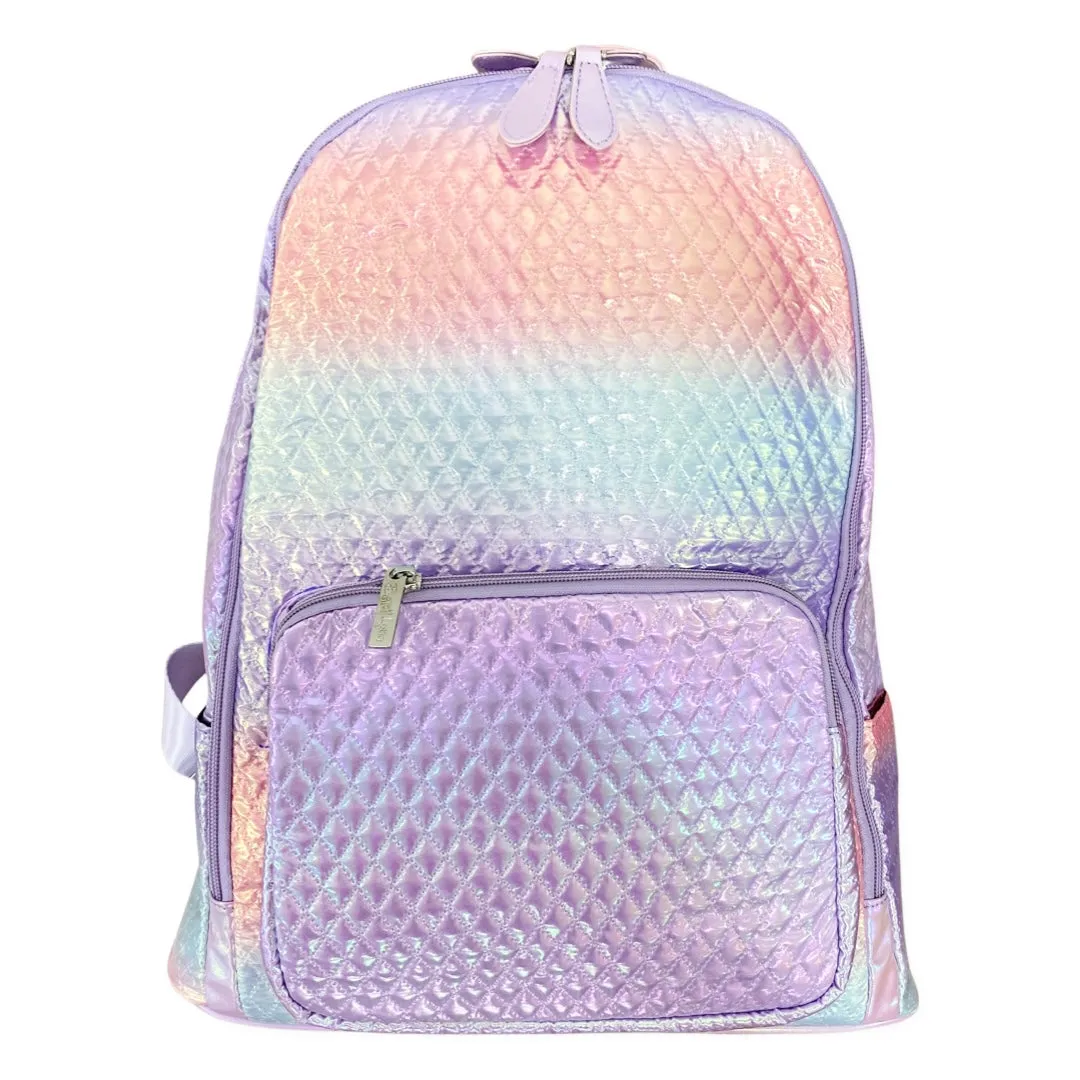 Bari Lynn Lavender Ombre Quilted Ombre Backpack