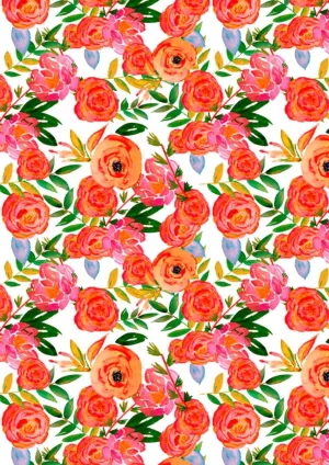 Beach Towel | Orange Charity Floral