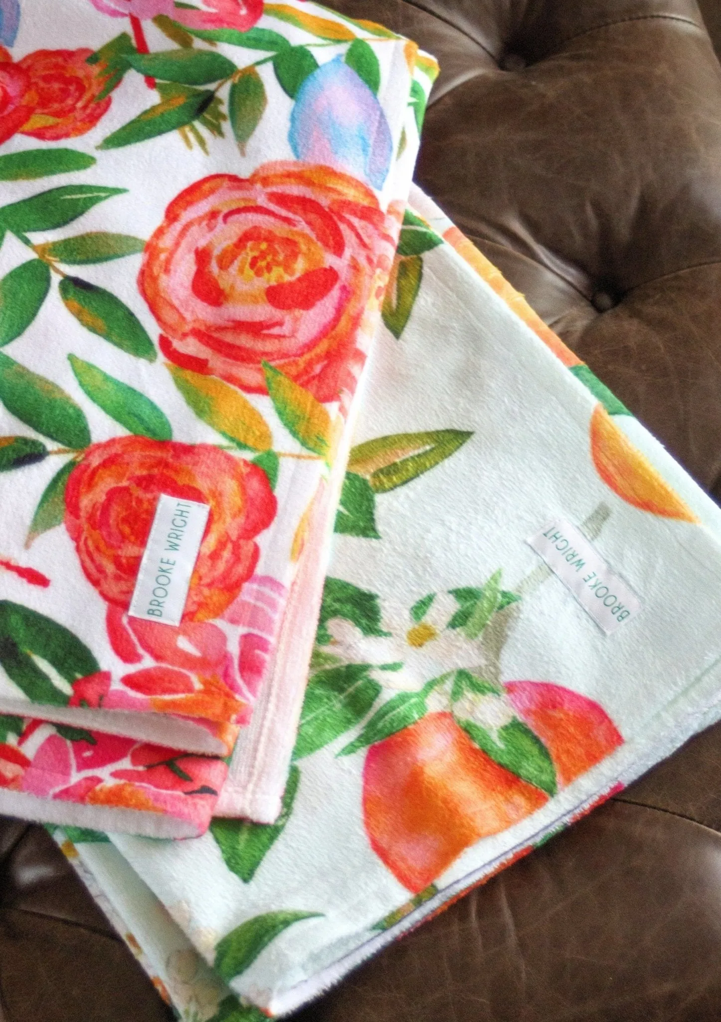 Beach Towel | Orange Charity Floral