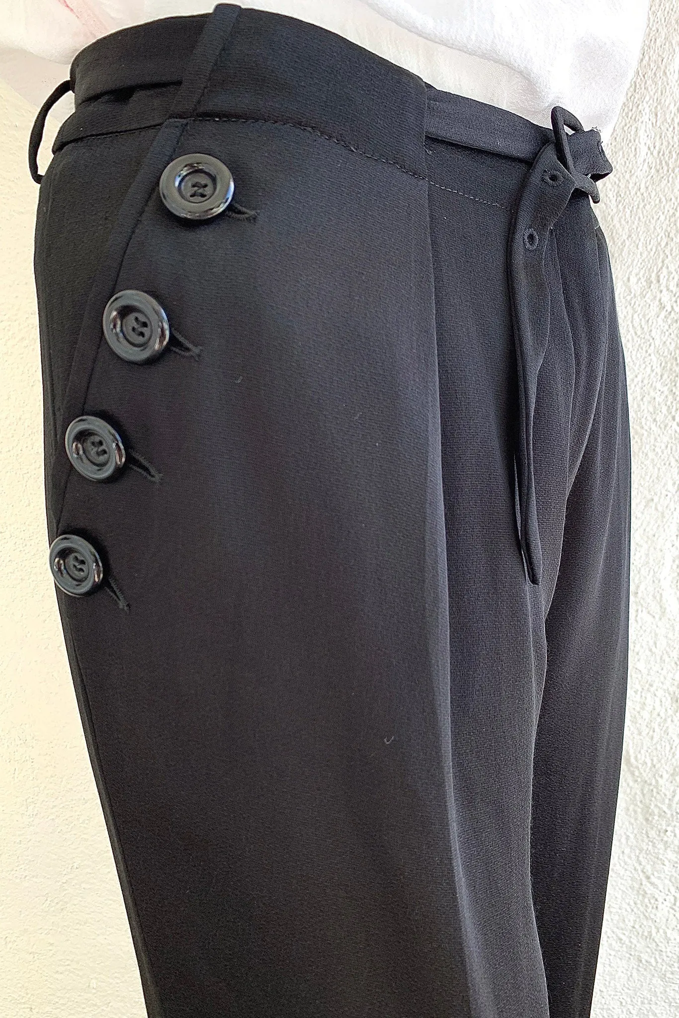 Belted Silk Sailor Pant