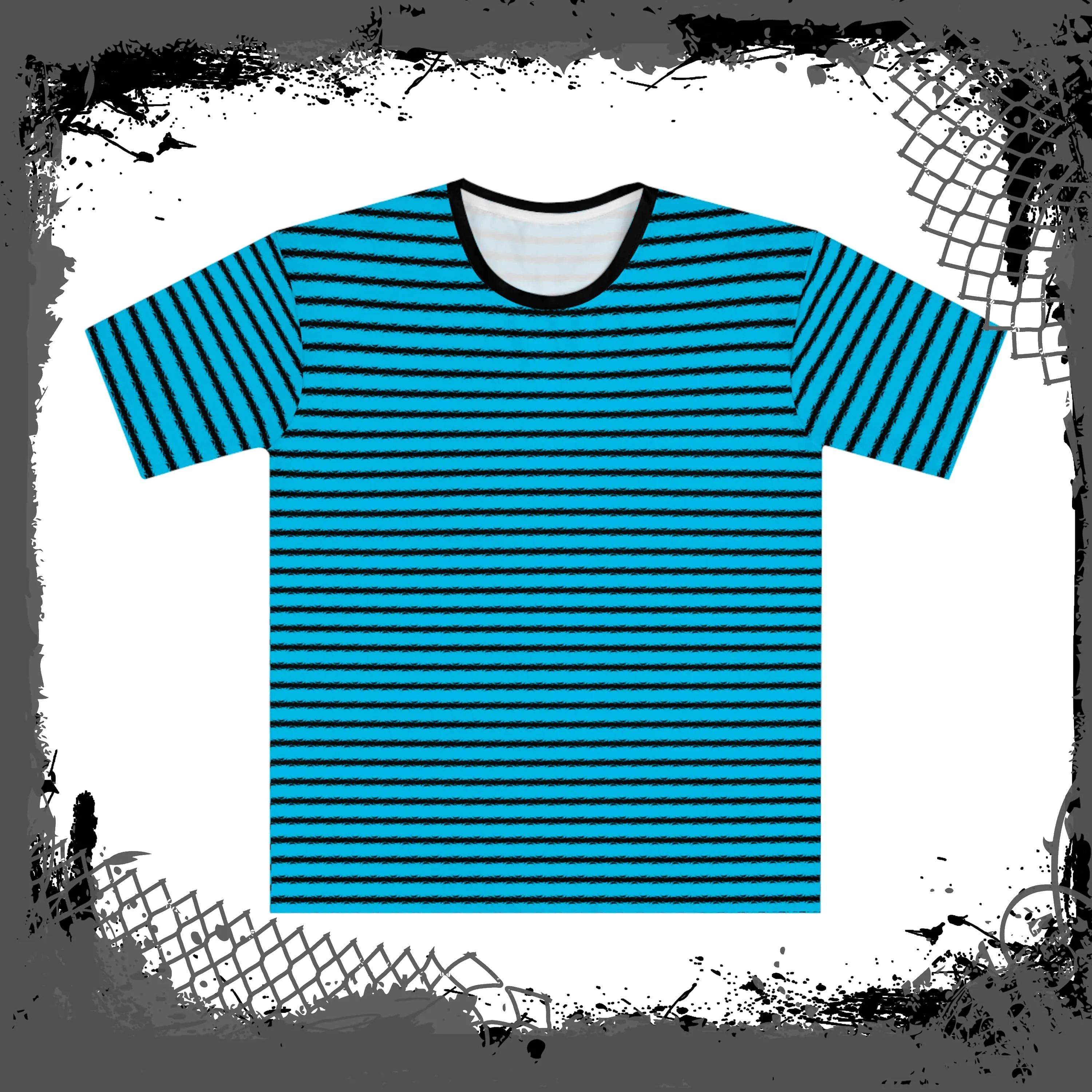 BLU/BLK "Grilled" Loose Tee