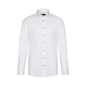 Bugatti Long-sleeved shirt Extra comfortable in white