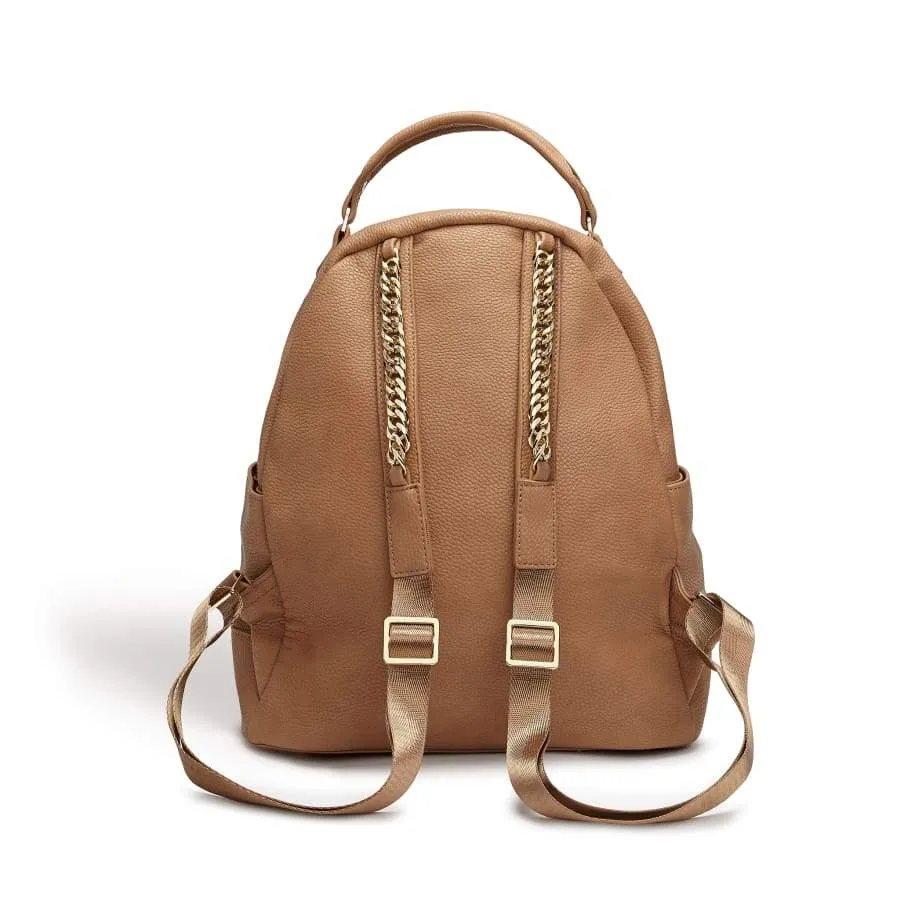 Camberwell Quilted Vegan Leather Backpack | Brown