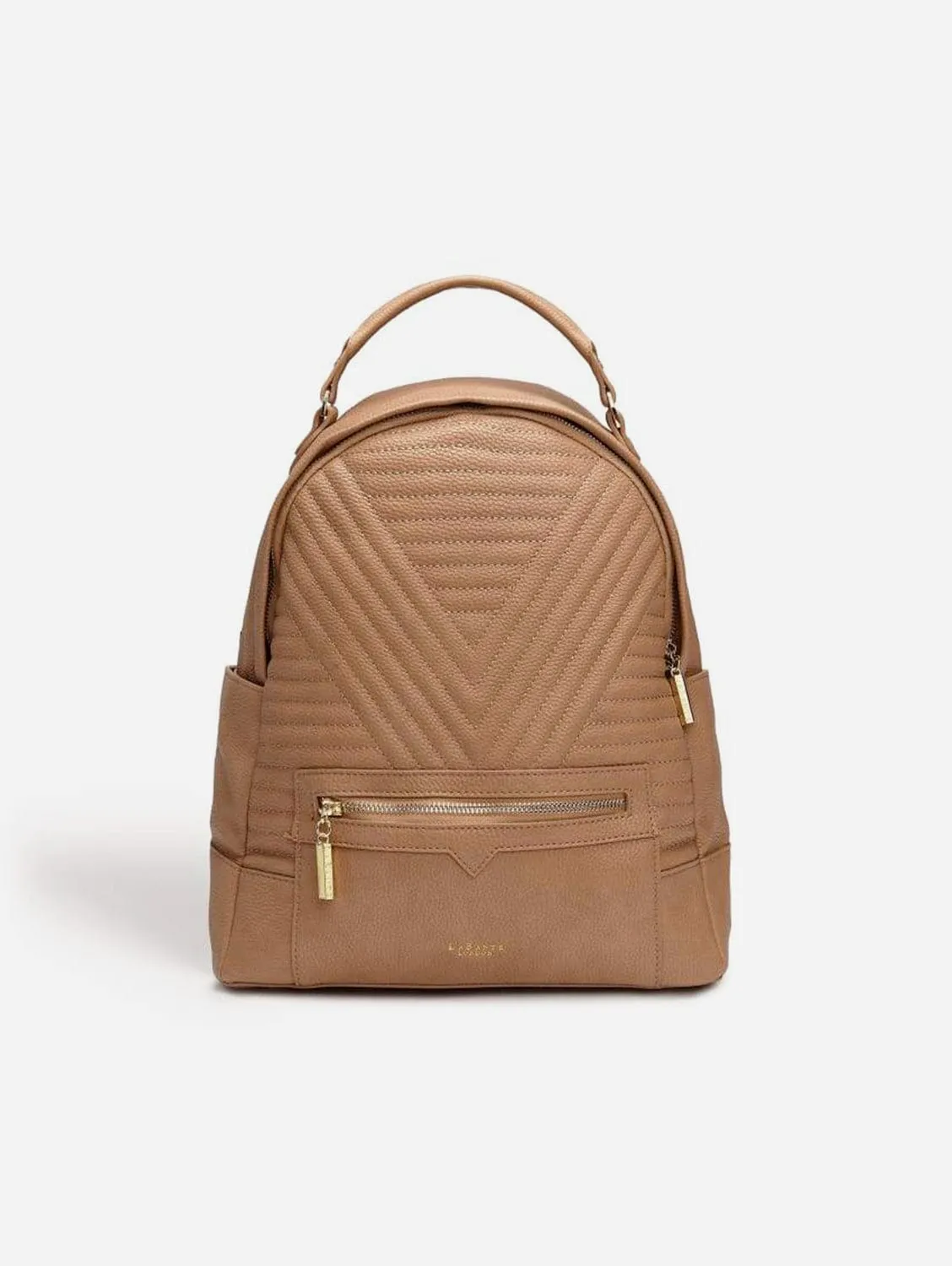 Camberwell Quilted Vegan Leather Backpack | Brown