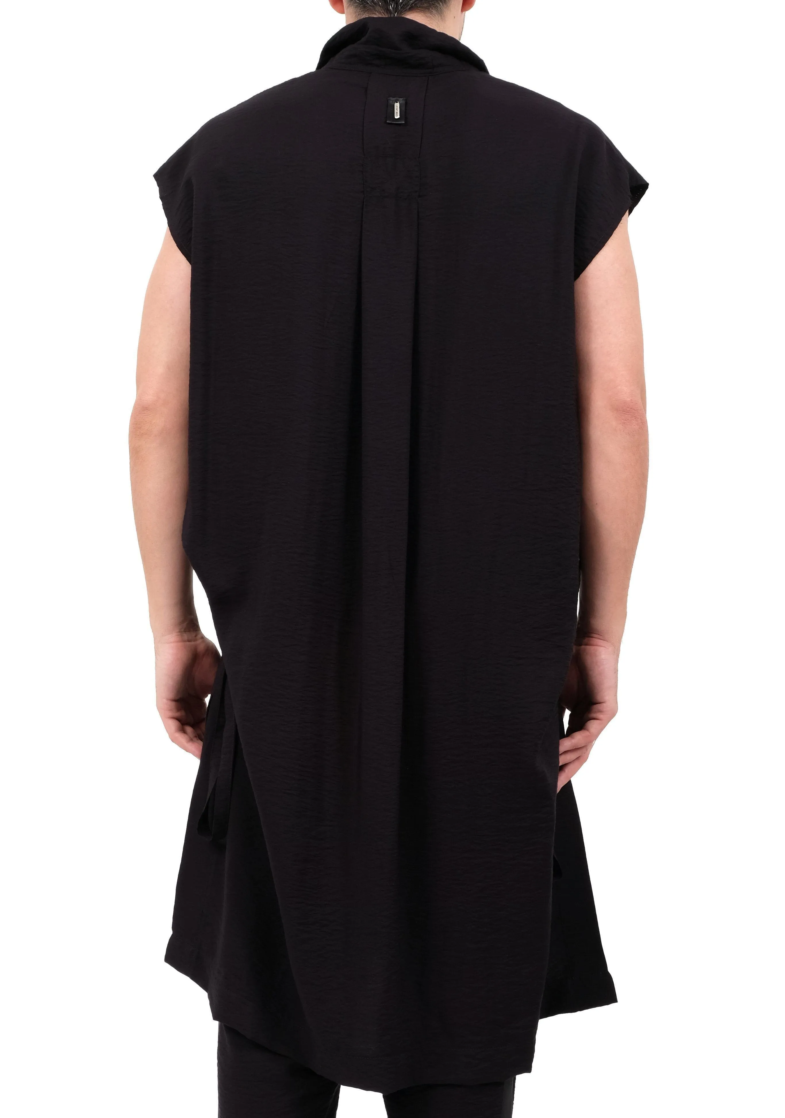 Creased Cotton Shirt with Belt