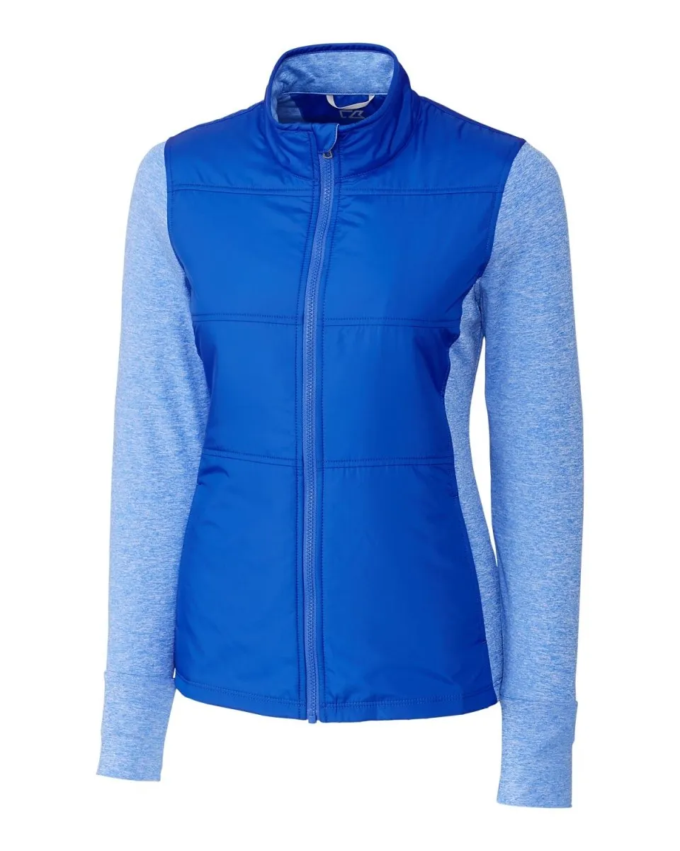 Cutter & Buck Stealth Hybrid Quilted Womens Full Zip Windbreaker Jacket