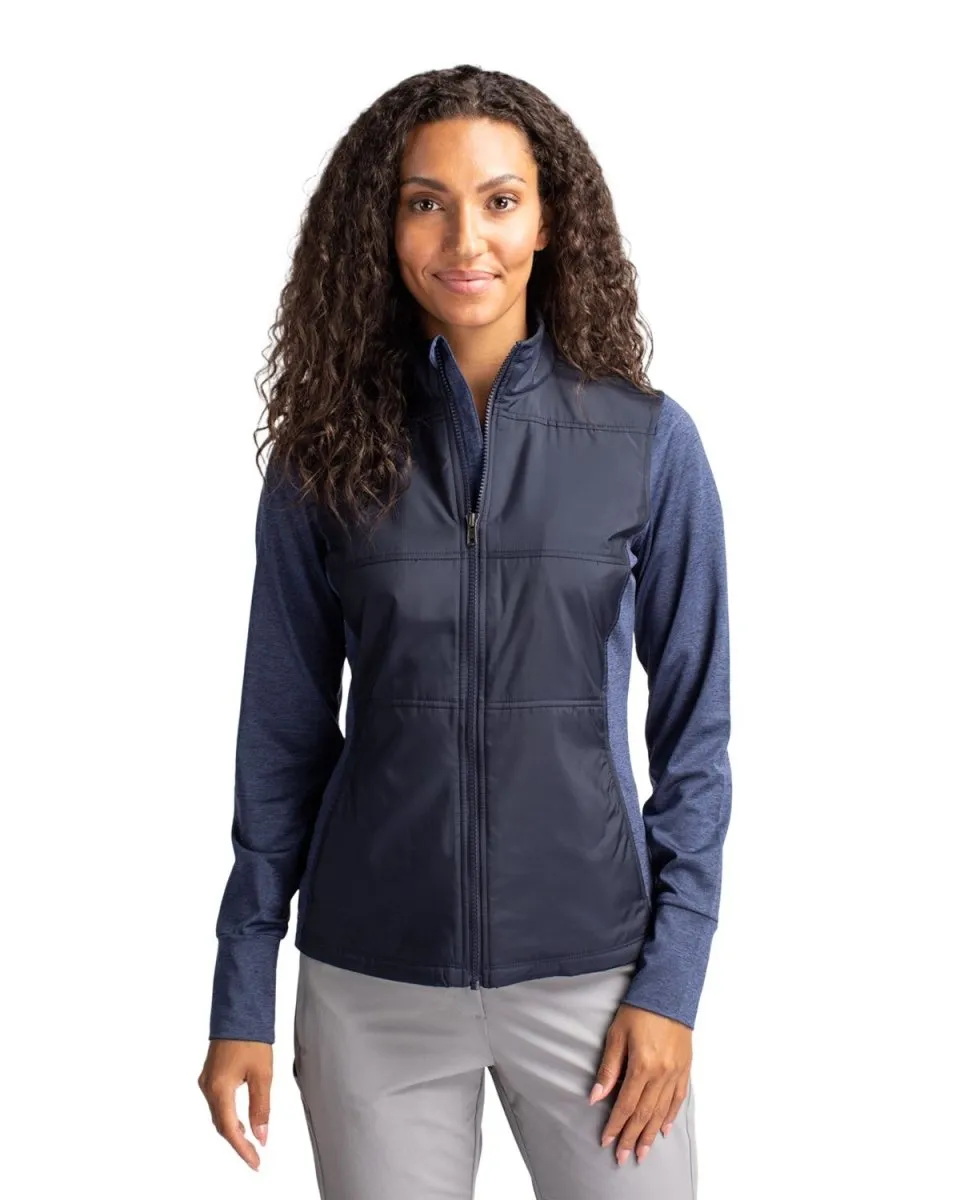 Cutter & Buck Stealth Hybrid Quilted Womens Full Zip Windbreaker Jacket