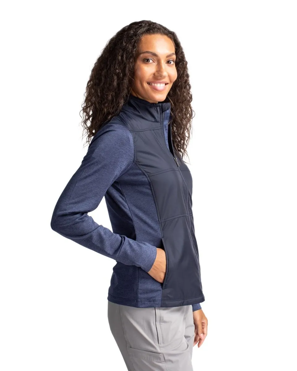 Cutter & Buck Stealth Hybrid Quilted Womens Full Zip Windbreaker Jacket