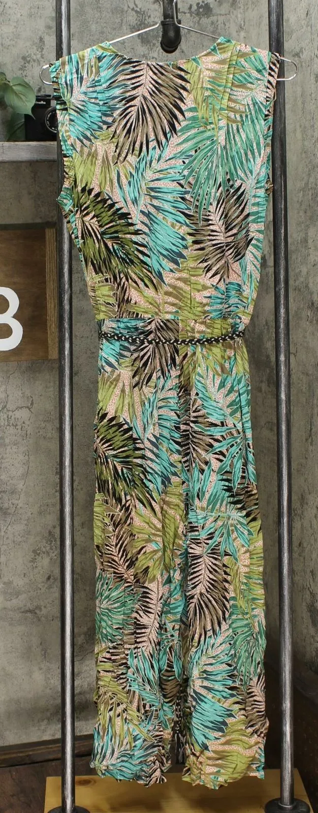 Democracy Women's Printed Belted Crop Jumpsuit