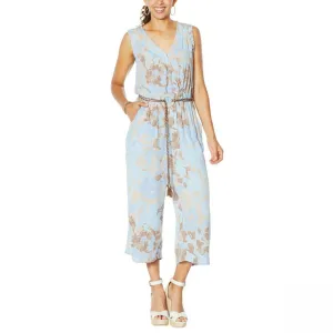 Democracy Women's Printed Belted Crop Jumpsuit