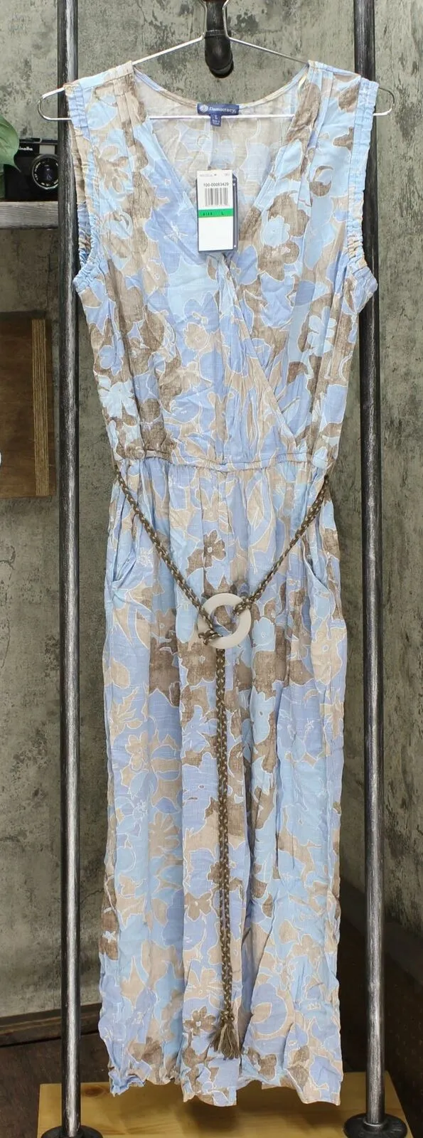 Democracy Women's Printed Belted Crop Jumpsuit