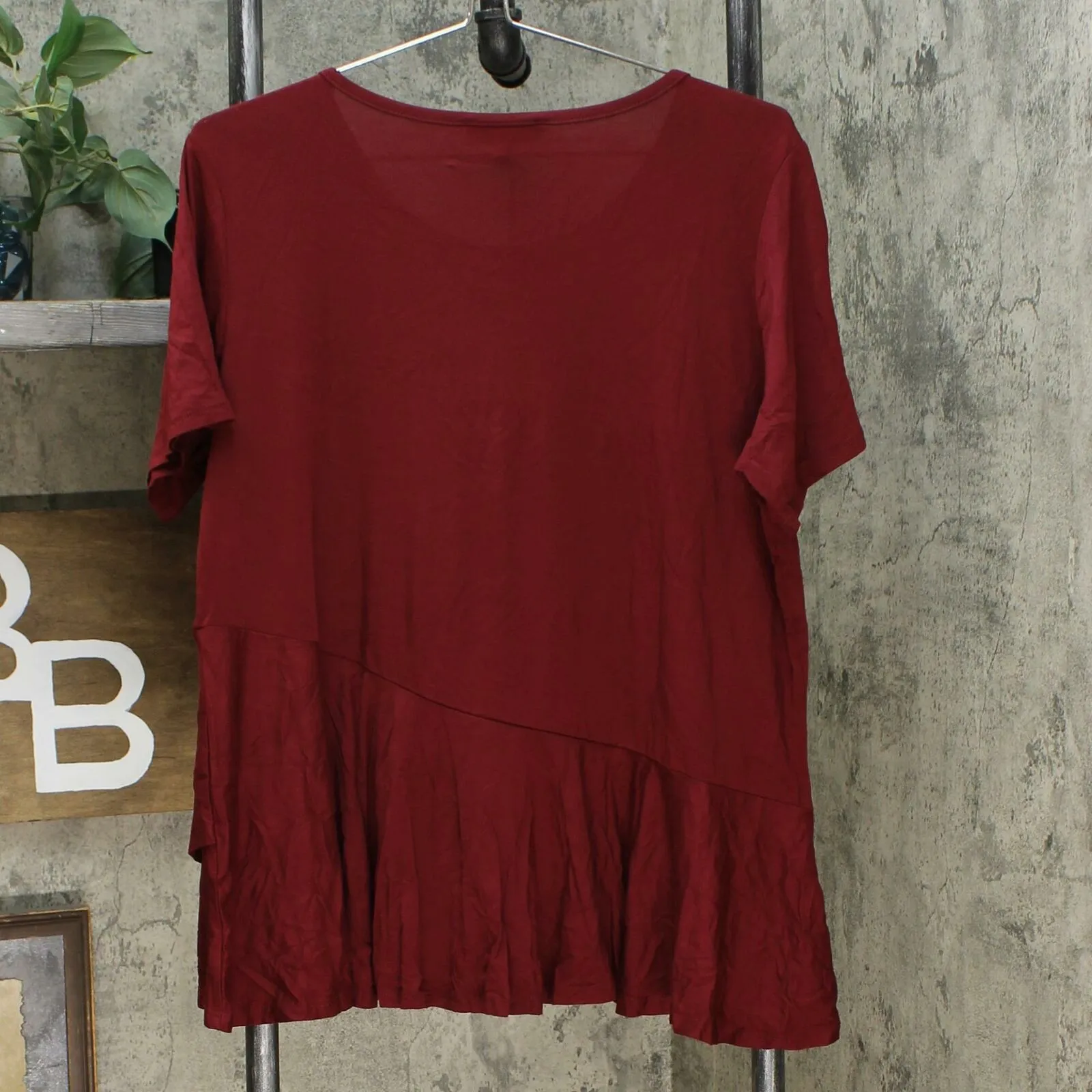 DG2 by Diane Gilman Women's Flowy Crossover Peplum Top