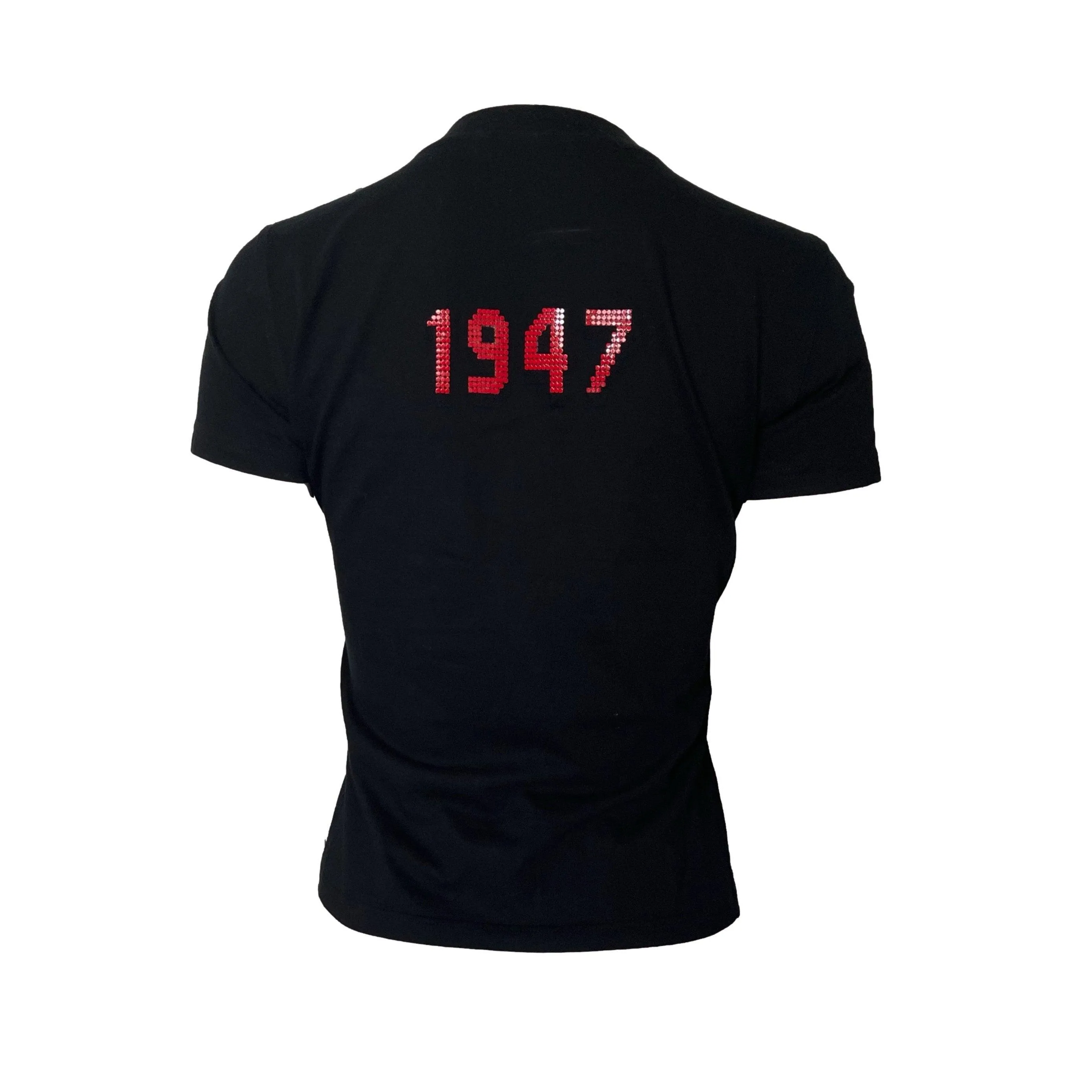 Dior J'Adore Black Red Studded T-Shirt
