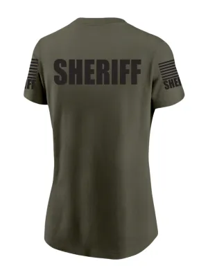 Drab Green Sheriff Women's Shirt - Short Sleeve (Black)