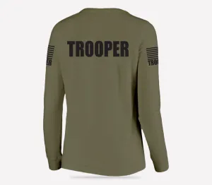 Drab Green Trooper Women's Shirt - Long Sleeve (Black)