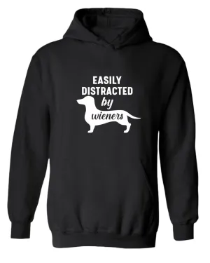 Easily distracted by wieners hoodie, wieners dog lover hoodie