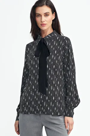 Elegant Patterned Long-Sleeve Shirt
