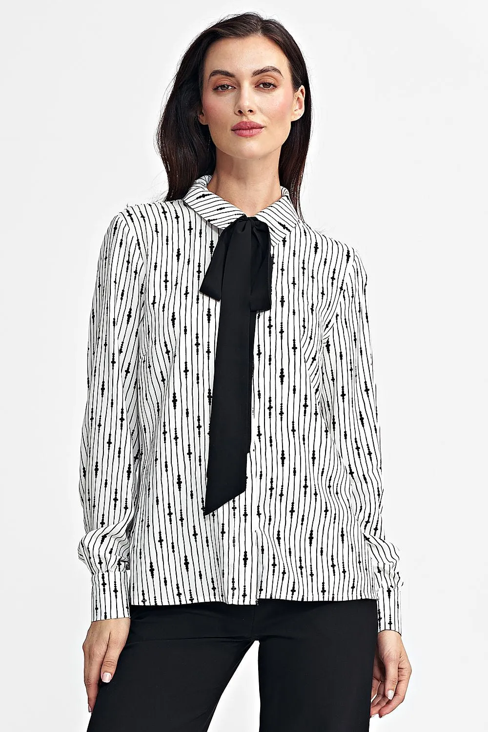 Elegant Patterned Long-Sleeve Shirt