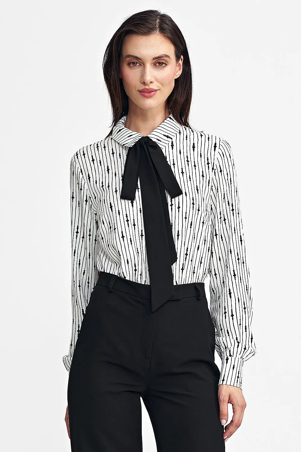 Elegant Patterned Long-Sleeve Shirt