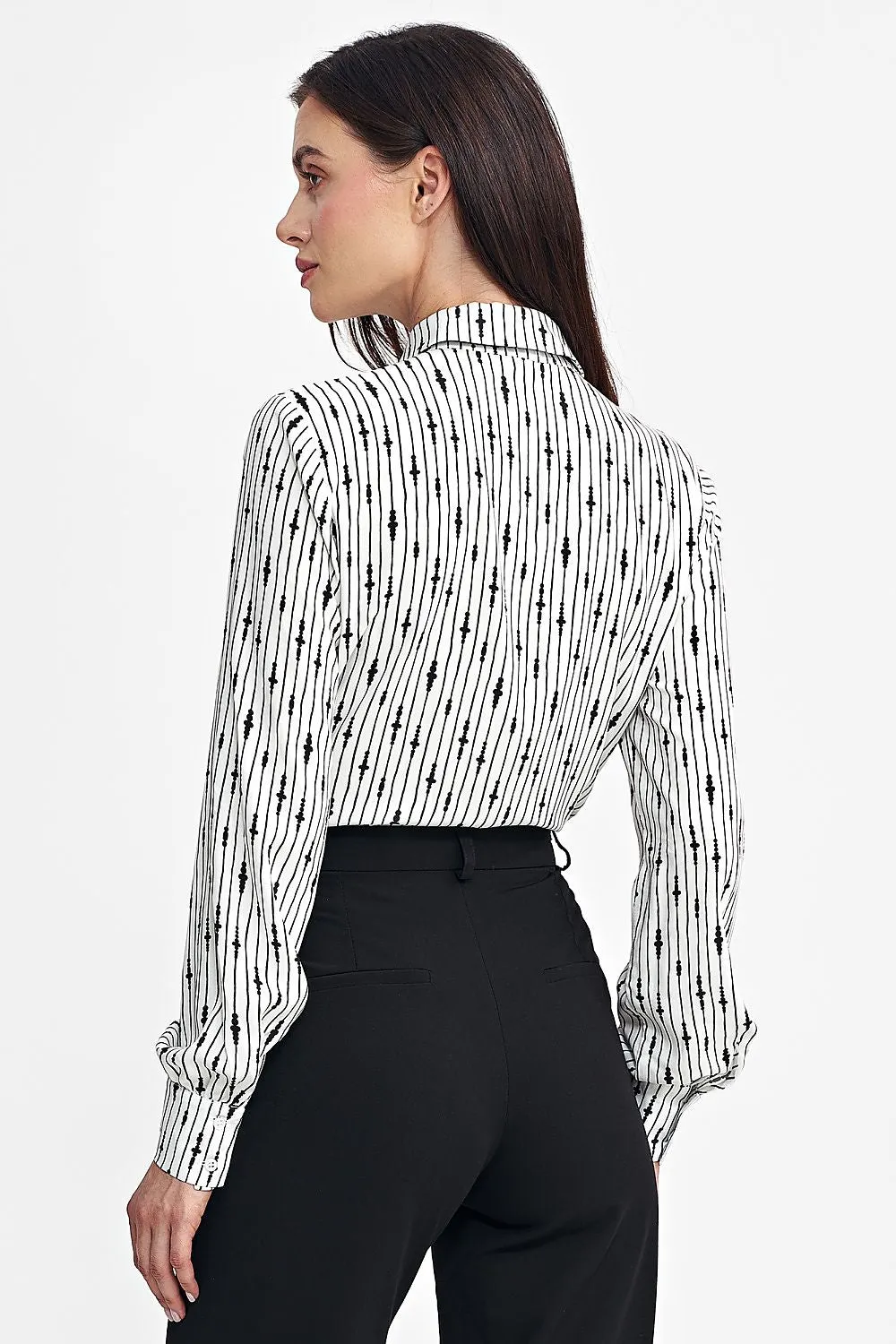 Elegant Patterned Long-Sleeve Shirt