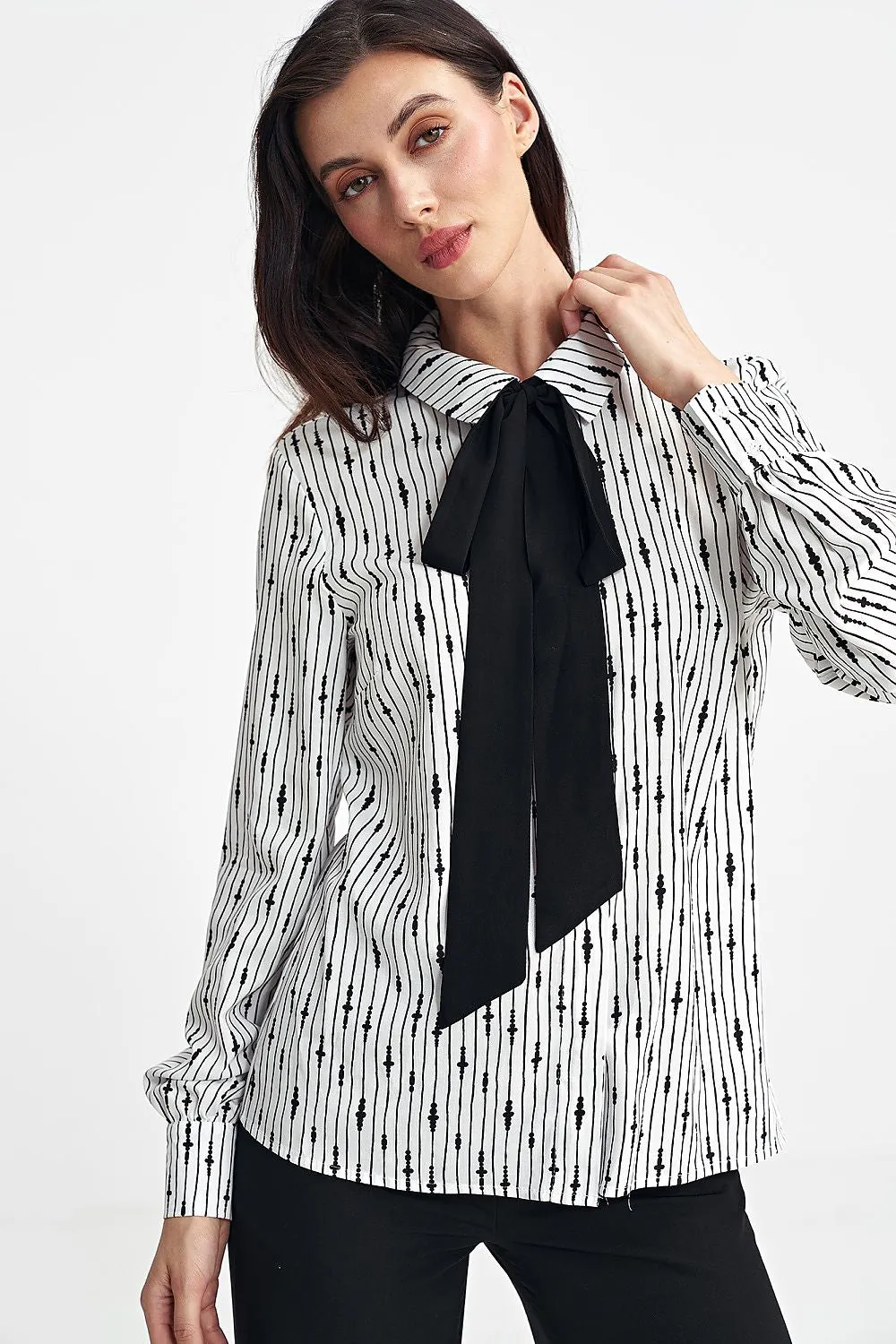 Elegant Patterned Long-Sleeve Shirt
