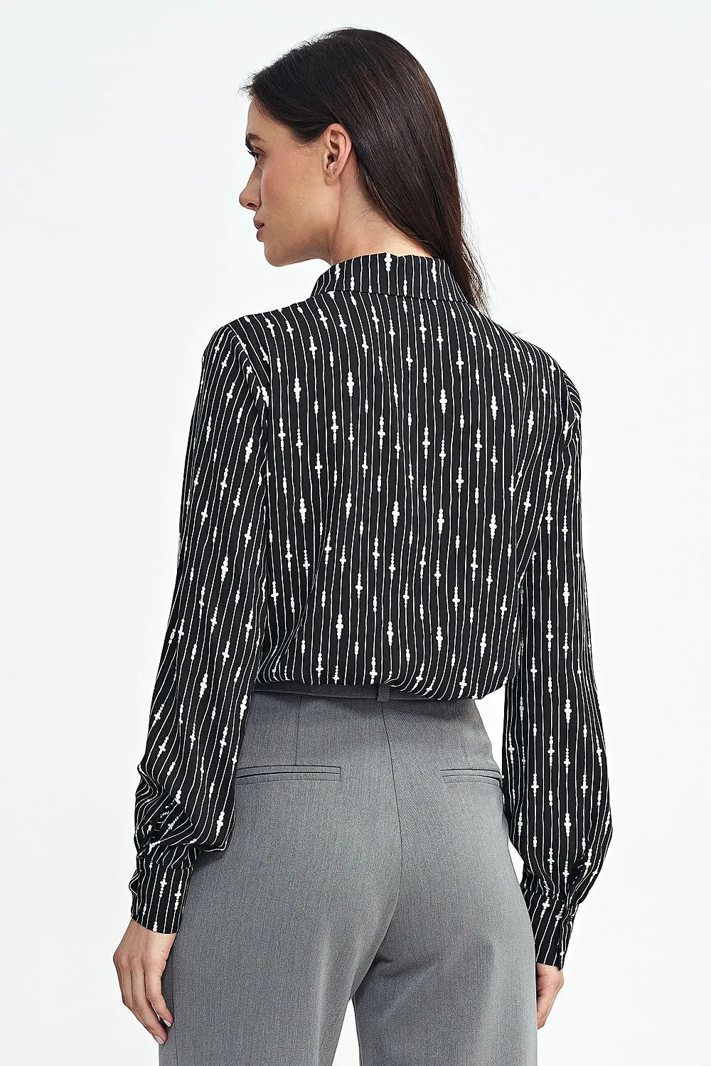 Elegant Patterned Long-Sleeve Shirt