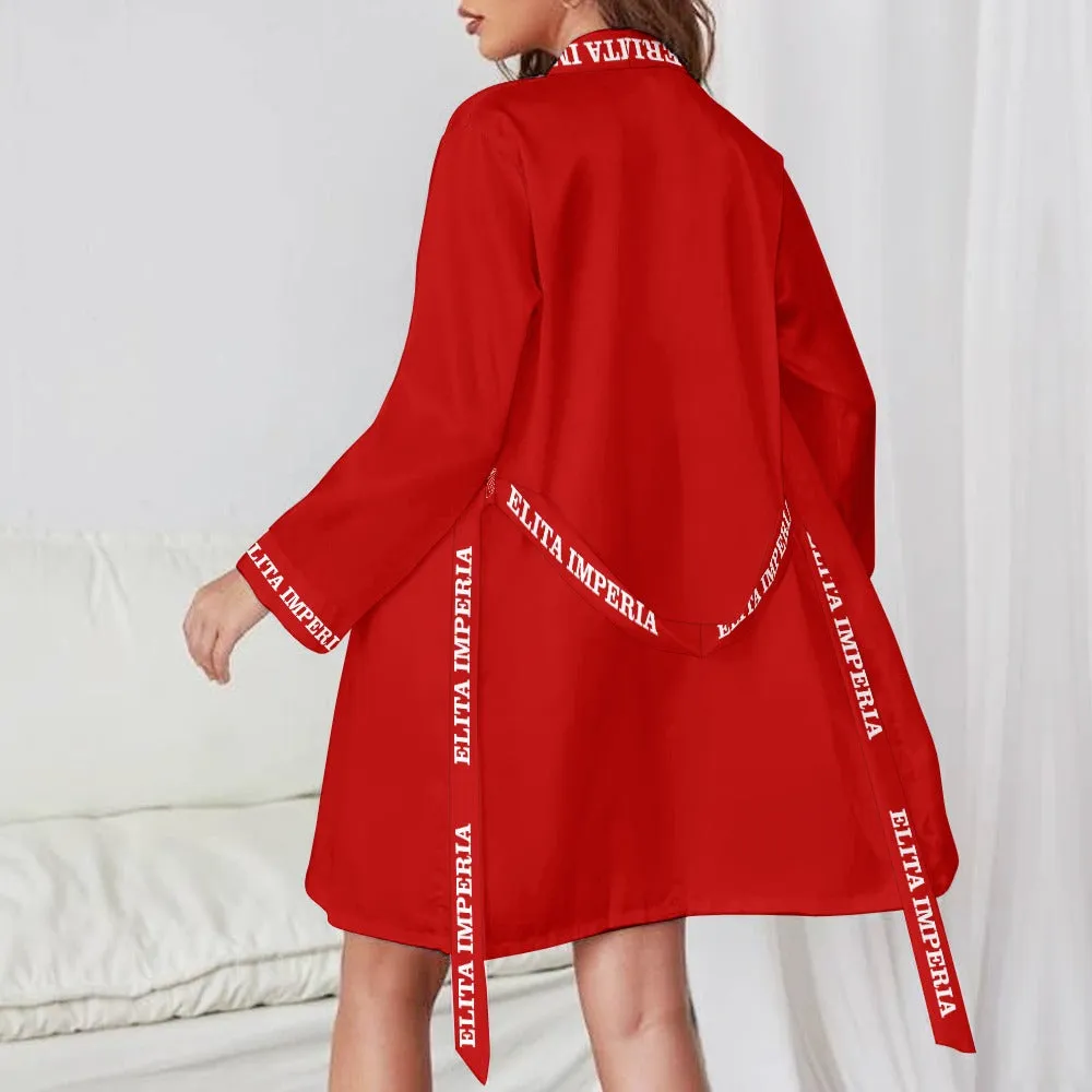 ELITA IMPERIA™ Logo Long Sleeve Belted Robe